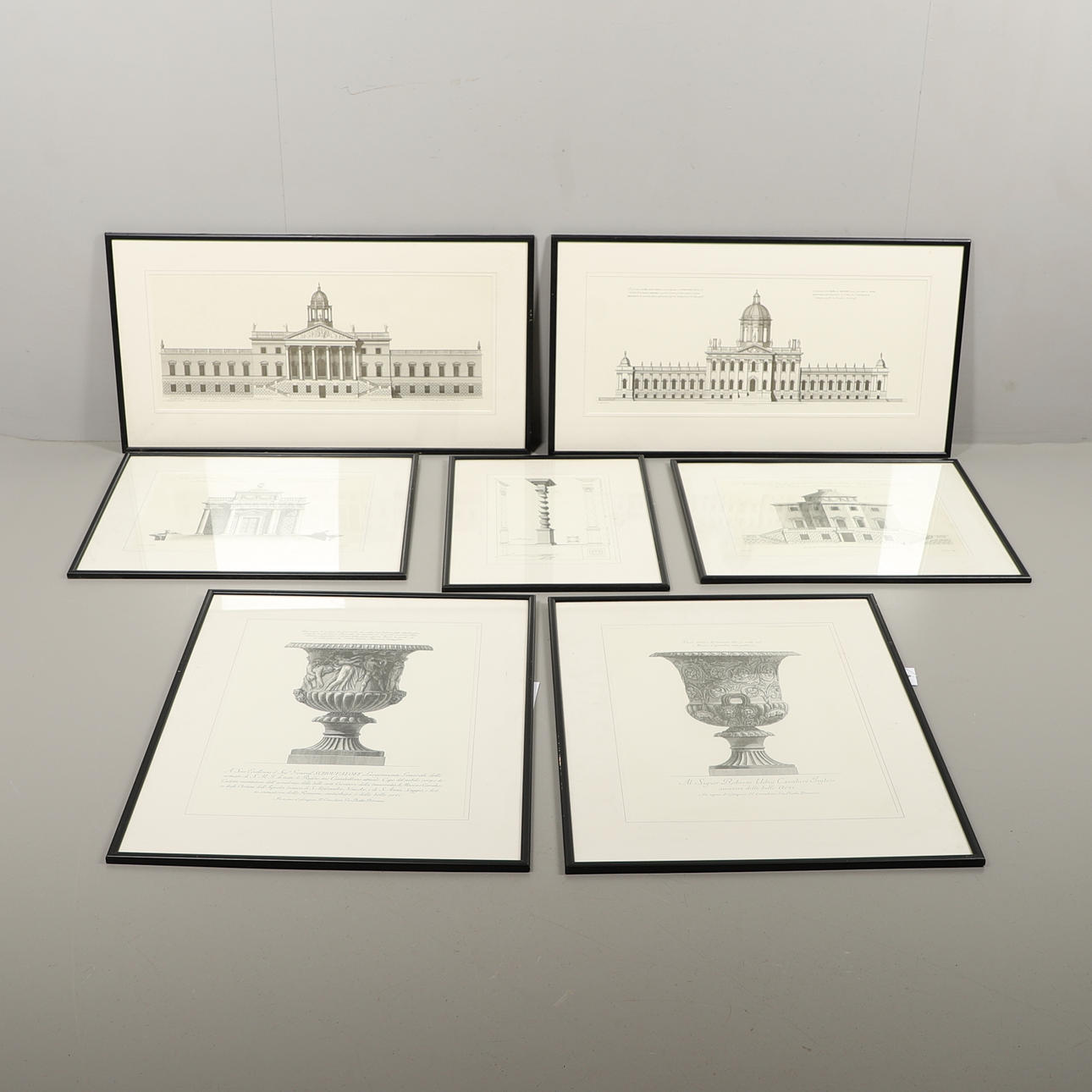 SEITSEMÄN ARKKITEHTONISTA TULOSTEITA.