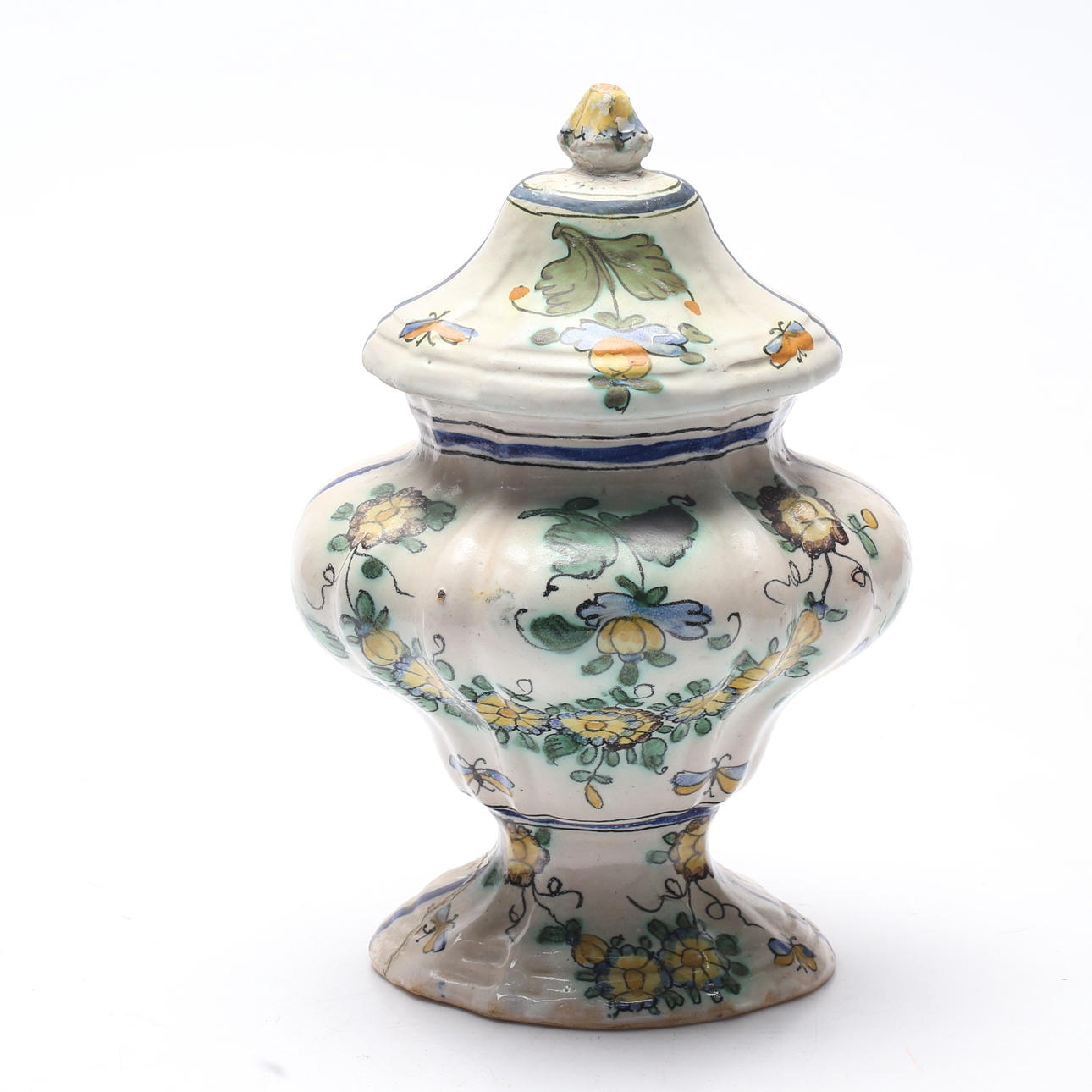 LOCKURNA, keramik, daterad 1742.