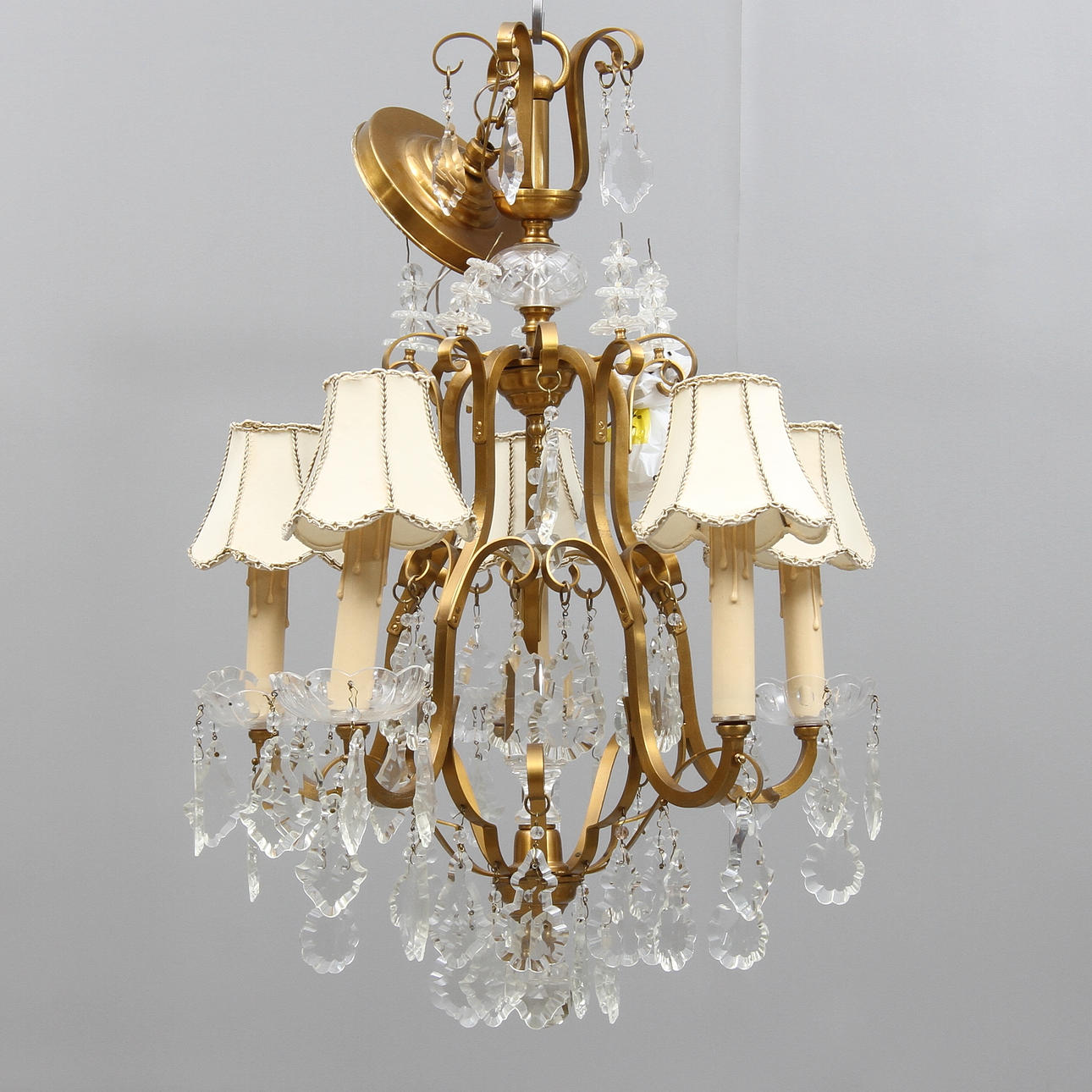 LJUSKRONA, 5 ljusarmar, rokokostil, 19/2000-tal.