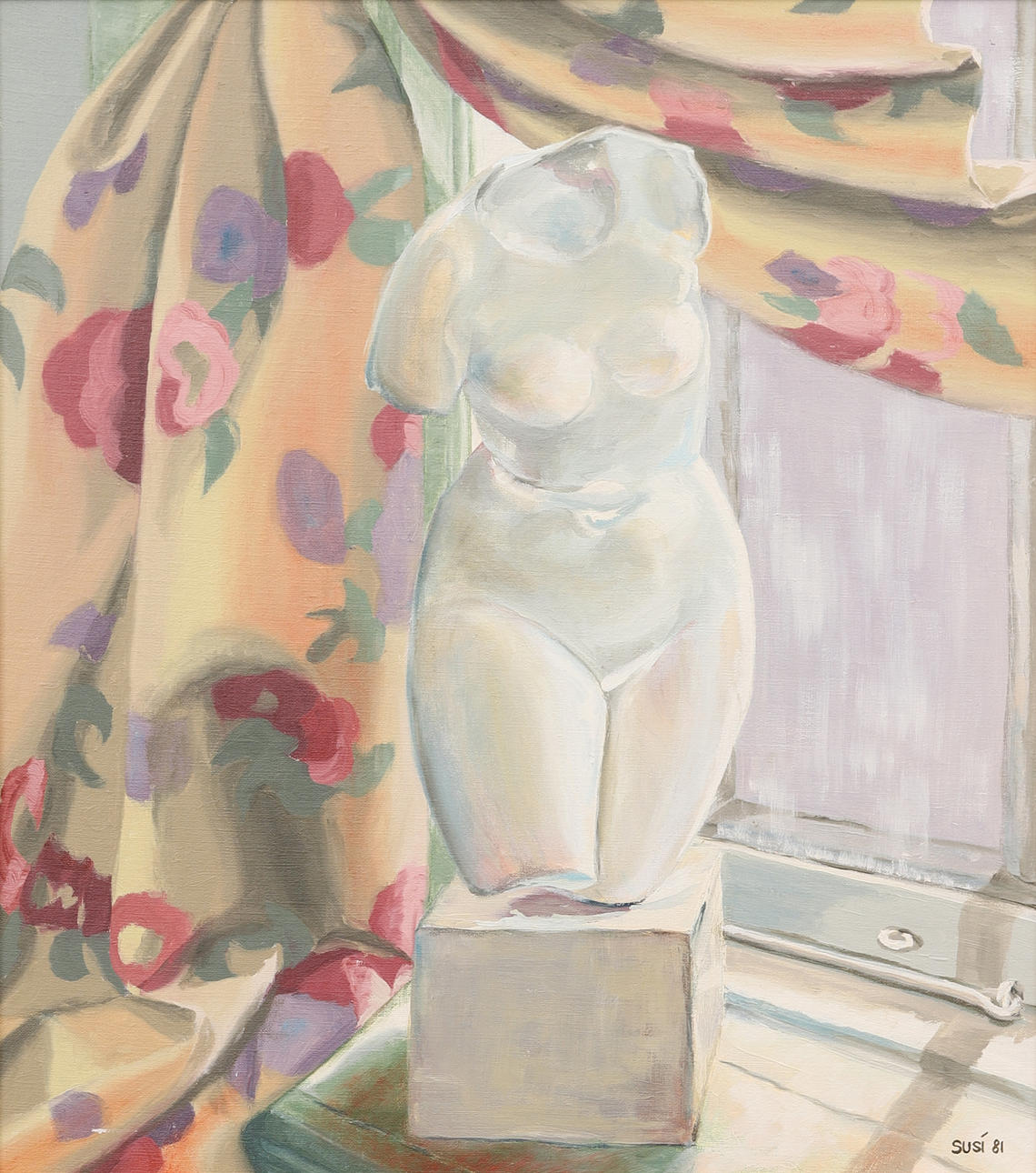 SUSI KRÜGER. Oil on canvas, signed and dated -81.