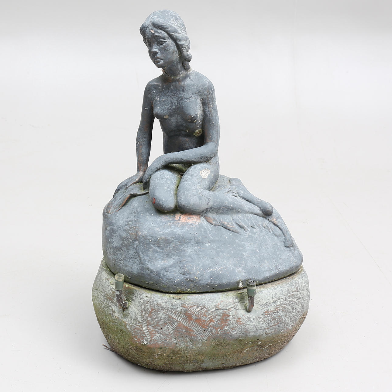 GINO MANCA. Skulptur / fontän, den lille havsfru, signerad, 1900-talets senare del.