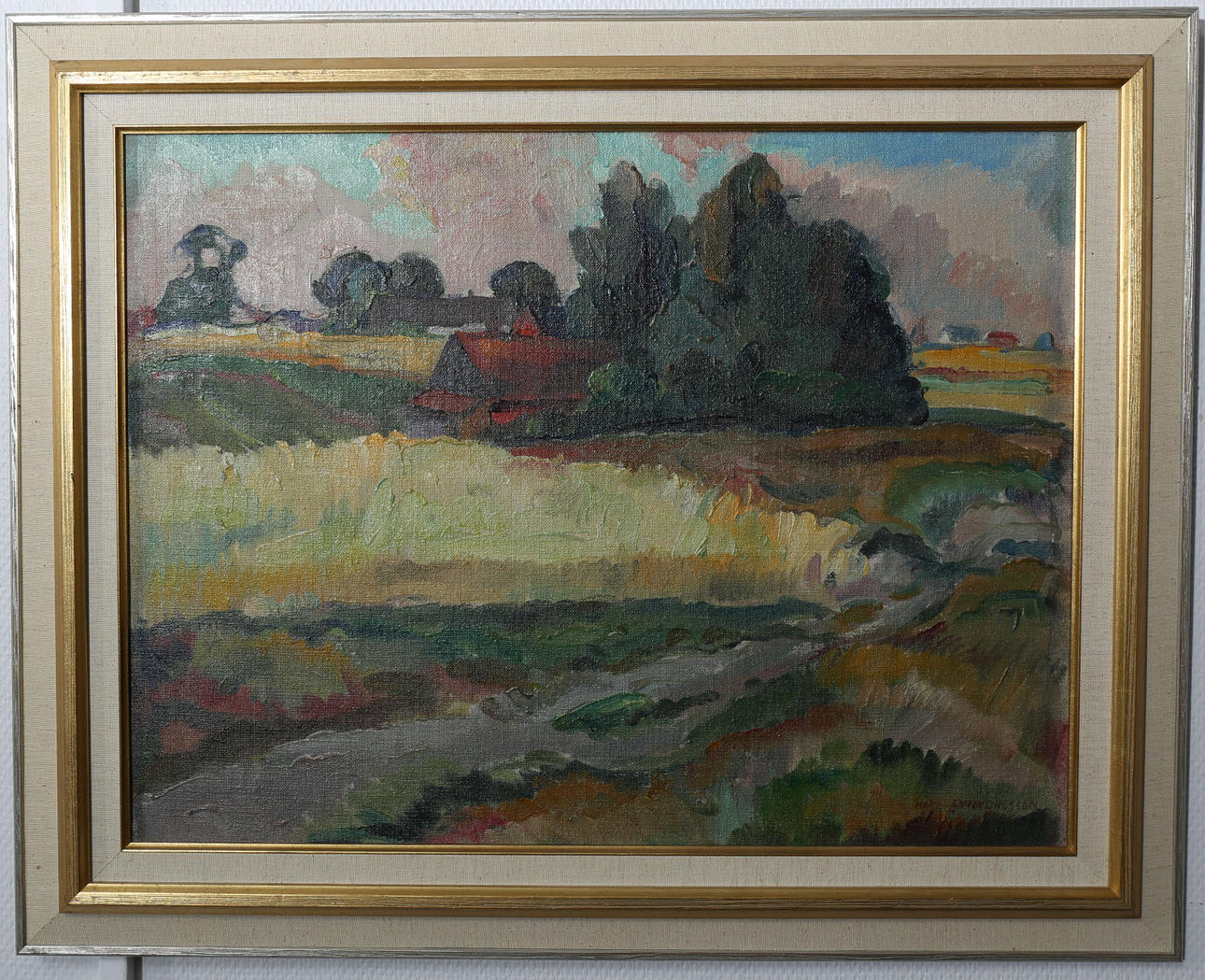 KARL ENOCK OHLSSON. Olja på duk, Landskapsvy, signerad.