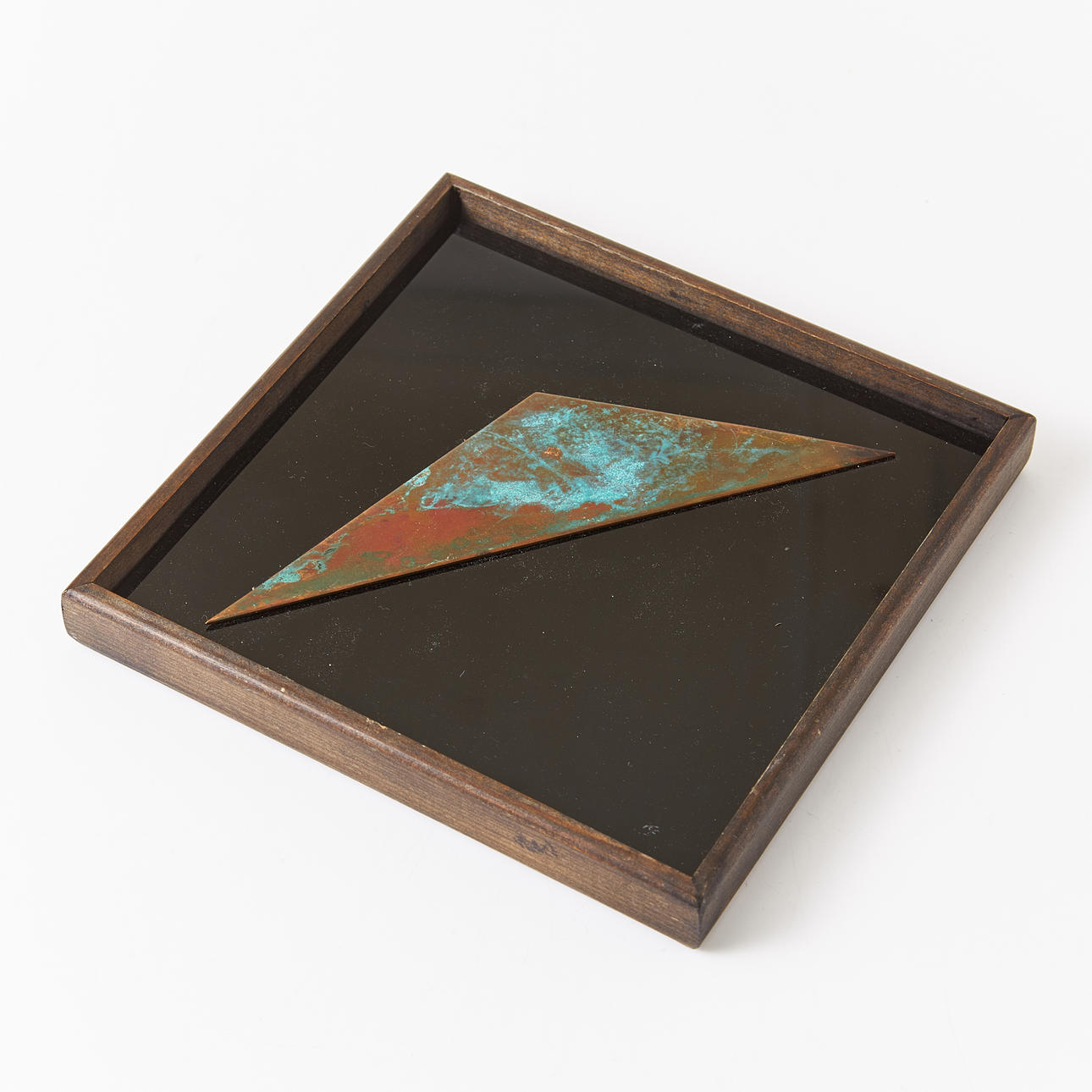 VERONICA CORNILS-BERG. “Zen”, copper on plexi, monogram signed.