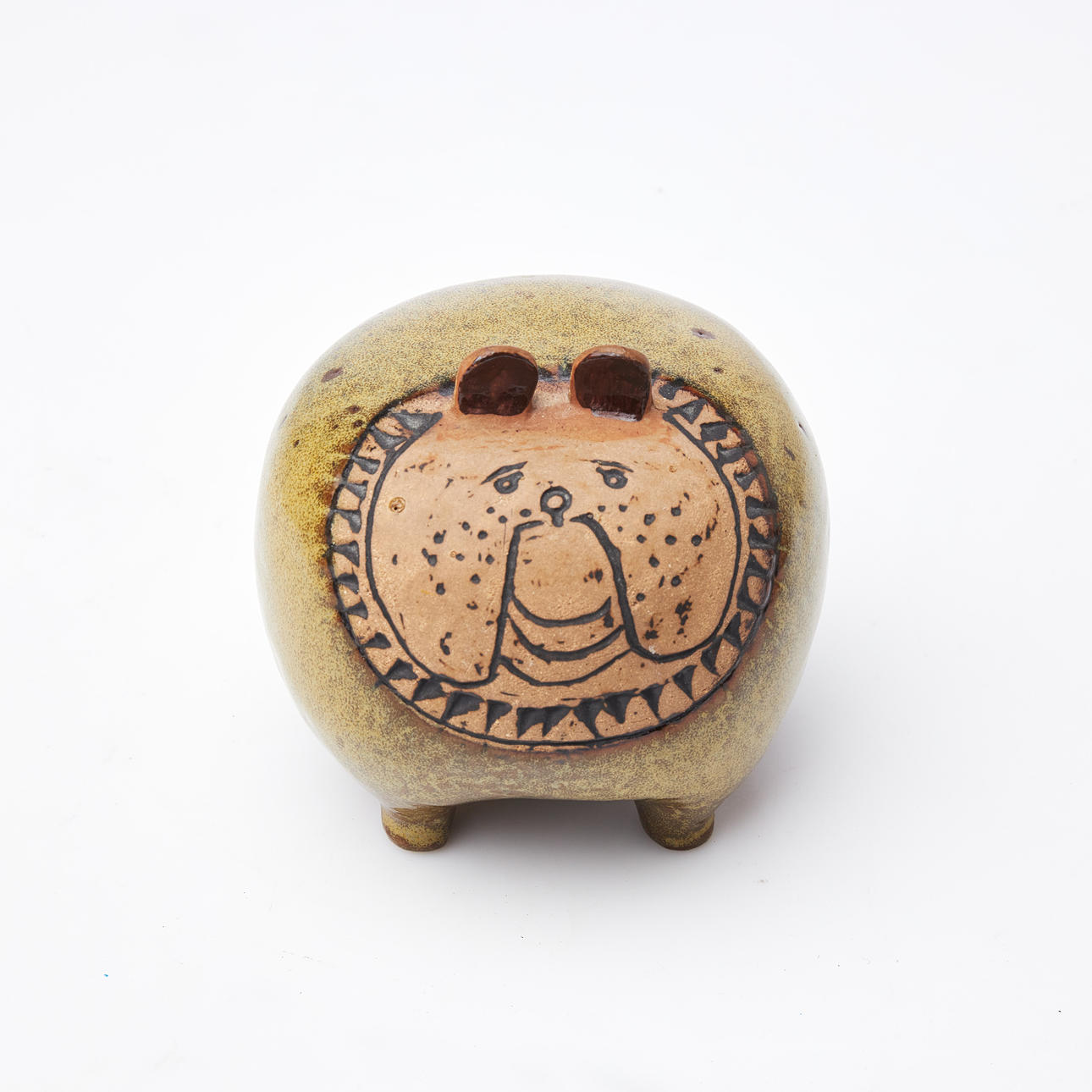LISA LARSON. Figurine Bulldog, stoneware, “Stora zoo” Gustavsberg 