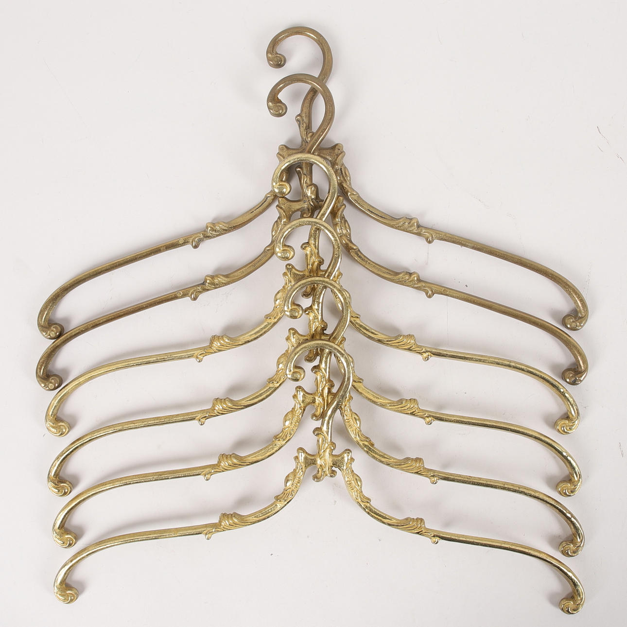 KLEIDERBÜGEL, 6 Stück, Messing.