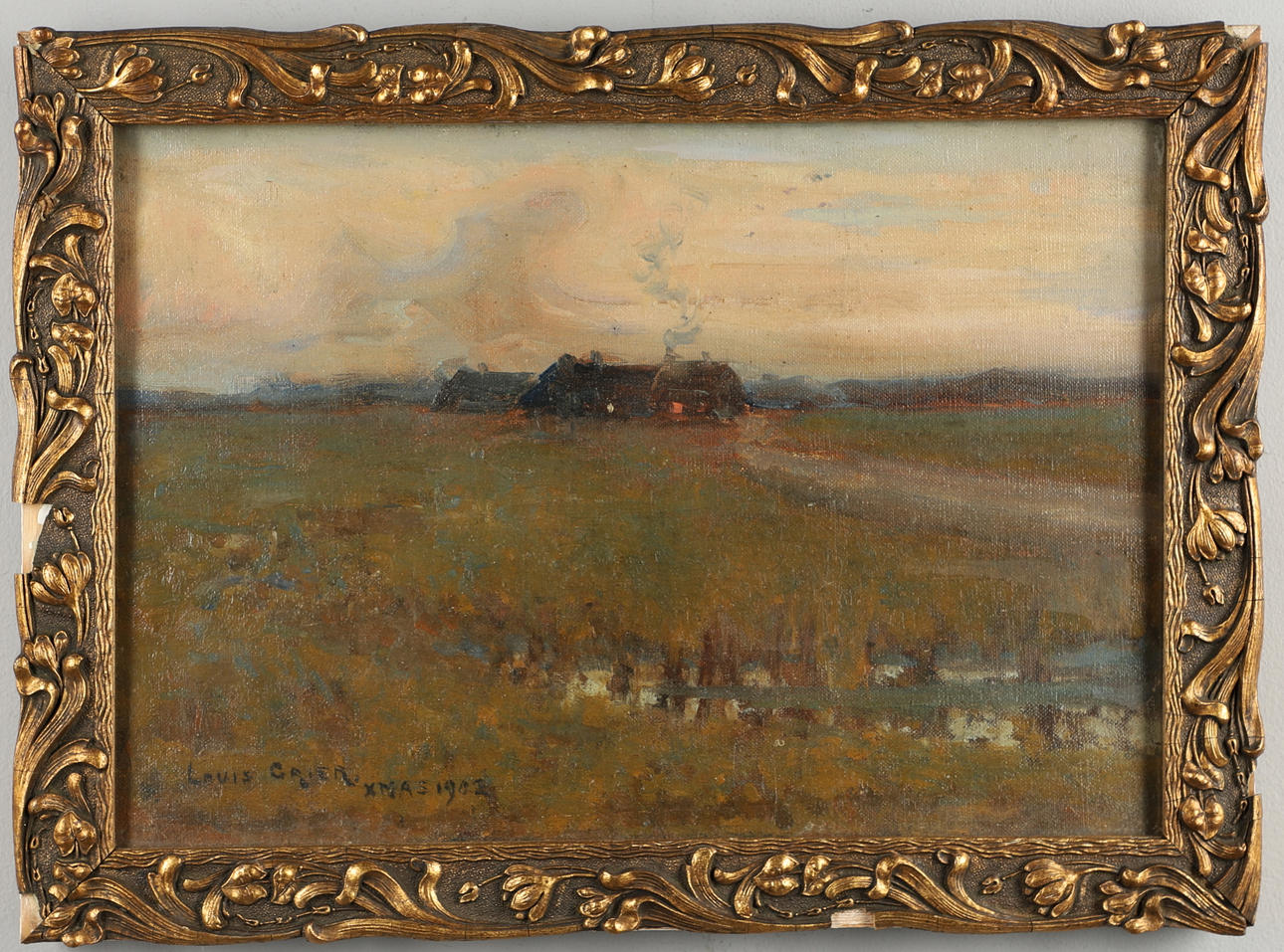 LOUIS REGINALD JAMES MONRO GRIER (1864-1920). THE FARM ON THE MOOR, DUSK.
