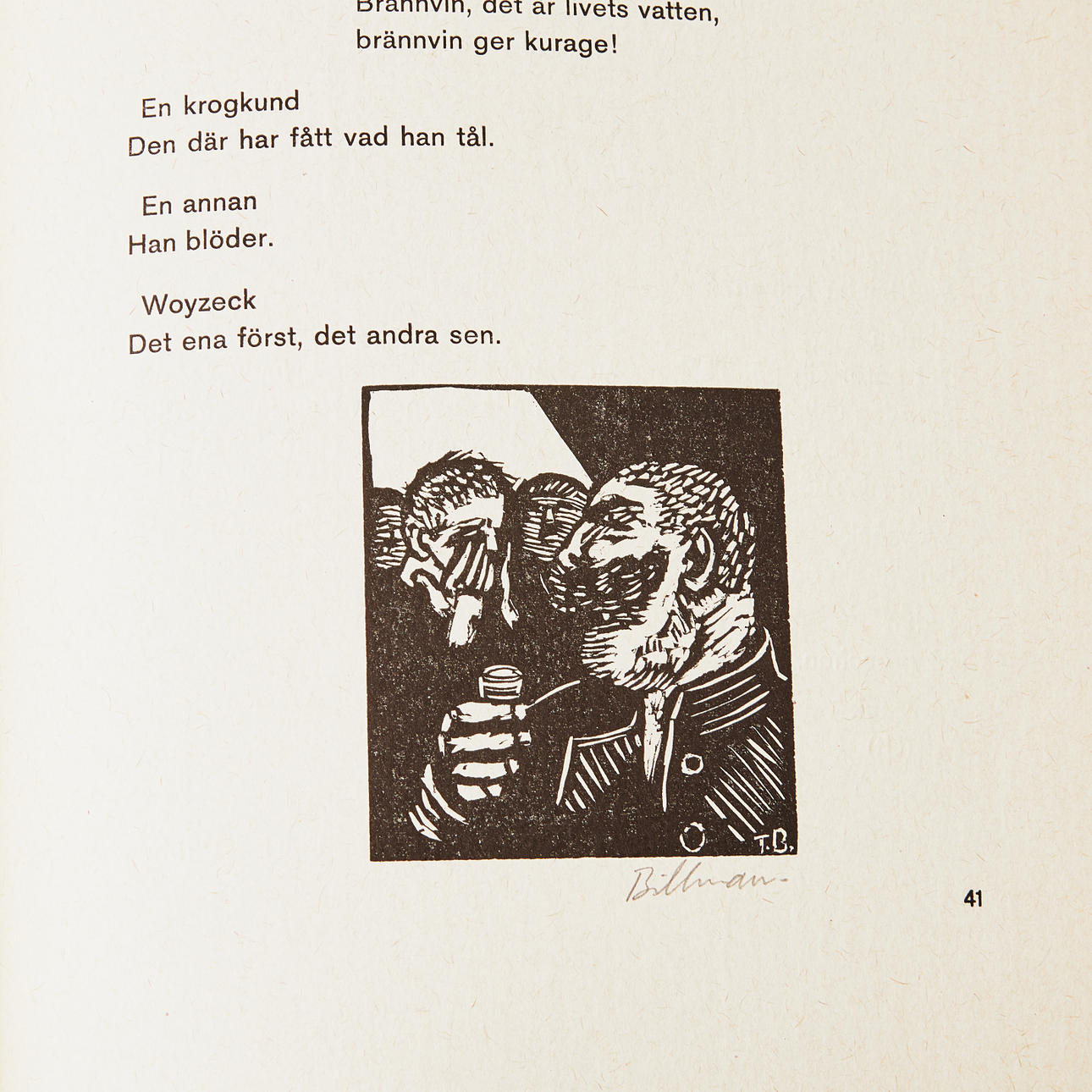BÜCHNERS WOYZECK M. SIGNED WOODCUTS.