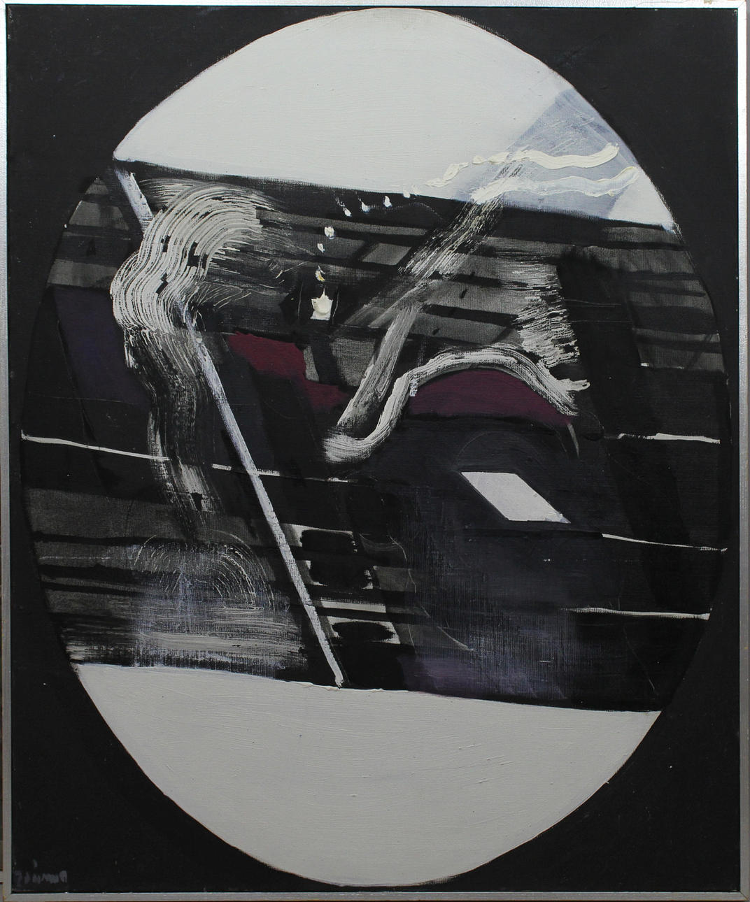 STEN DUNÉR. Komposition. Olja på duk. Signerad Dunér och daterad -65.