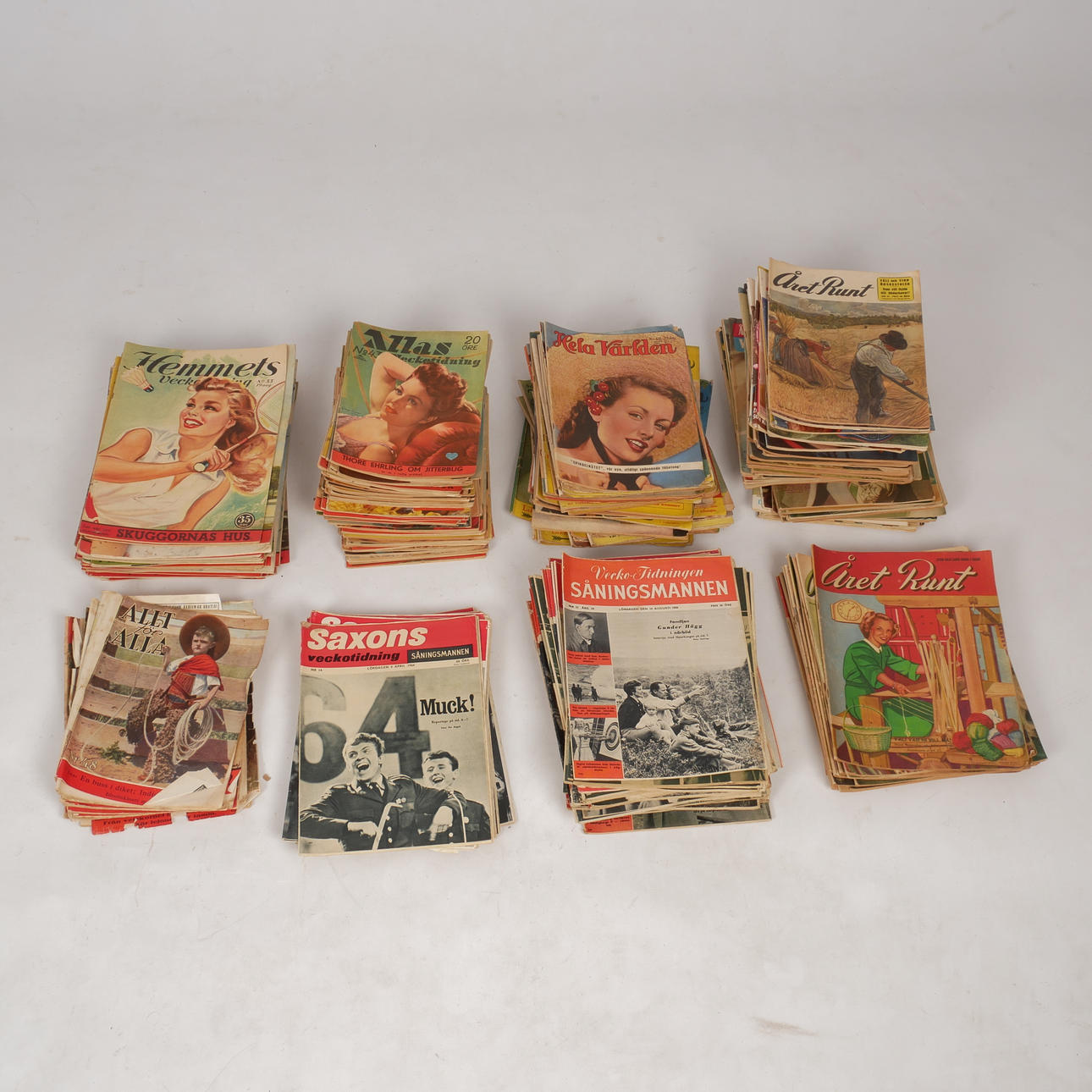 VECKOTIDNINGAR, stort parti, 1900-talets mitt.