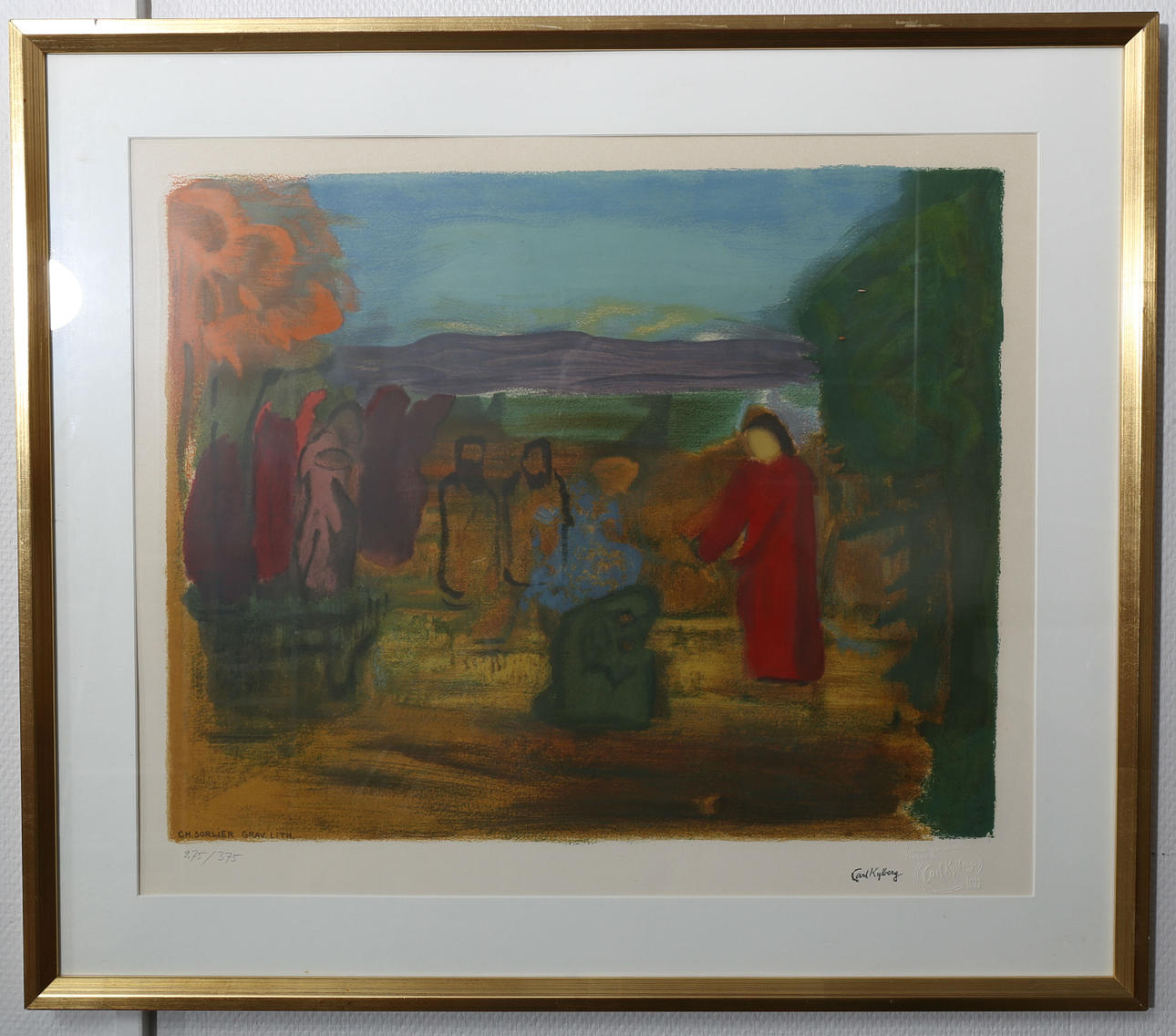 CARL KYLBERG. Litografi, numrerad 275/375, Sorlier, Frankrike, stämpelsignerad.