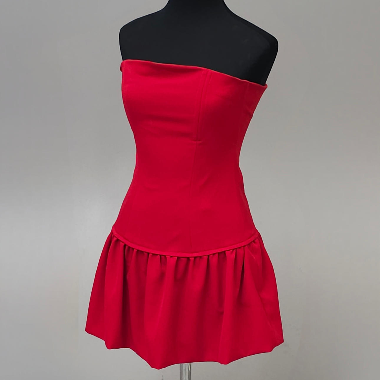 EXTART & RAG. STRAPLESS DRESS.