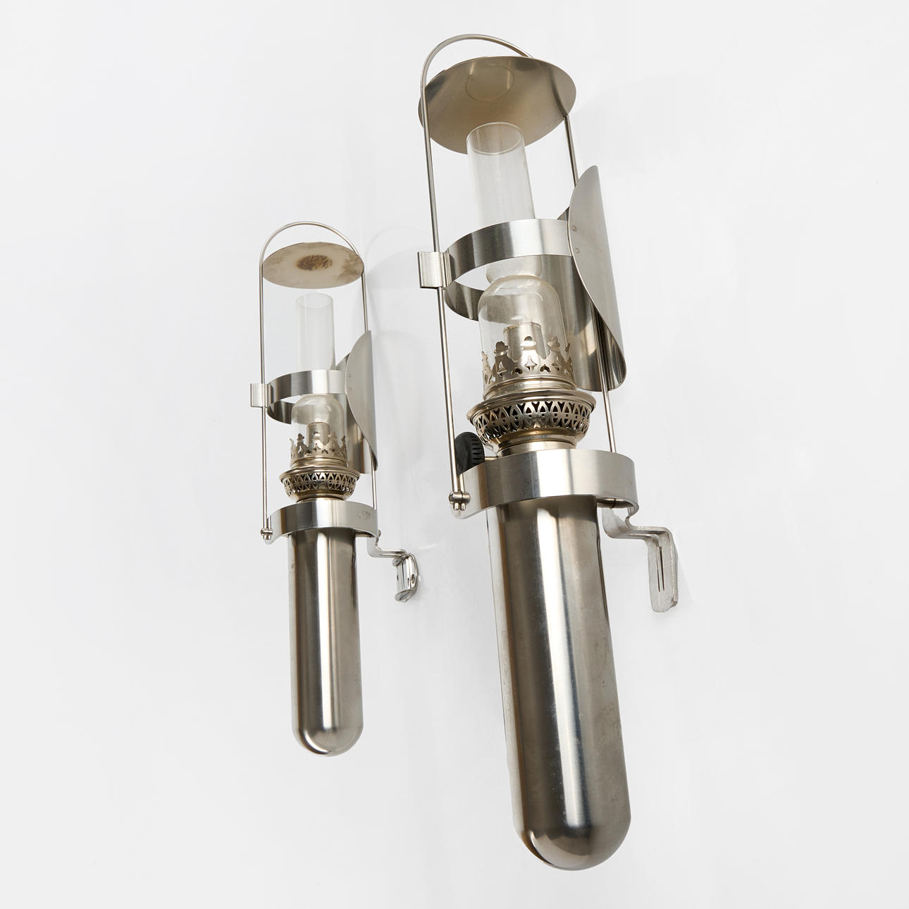 ERIK MAGNUSSEN. Cabin lamps/wall lamps, a pair, Stelton, kerosene