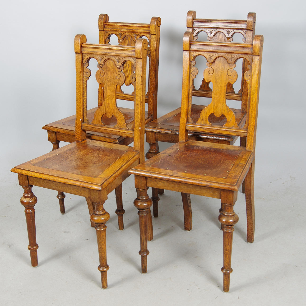 STOLAR, 4 stycken, ek, tidigt 1900-tal.