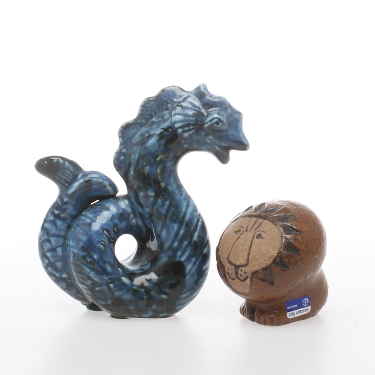 FIGURINER, 2 st, keramik, Lisa Larson.