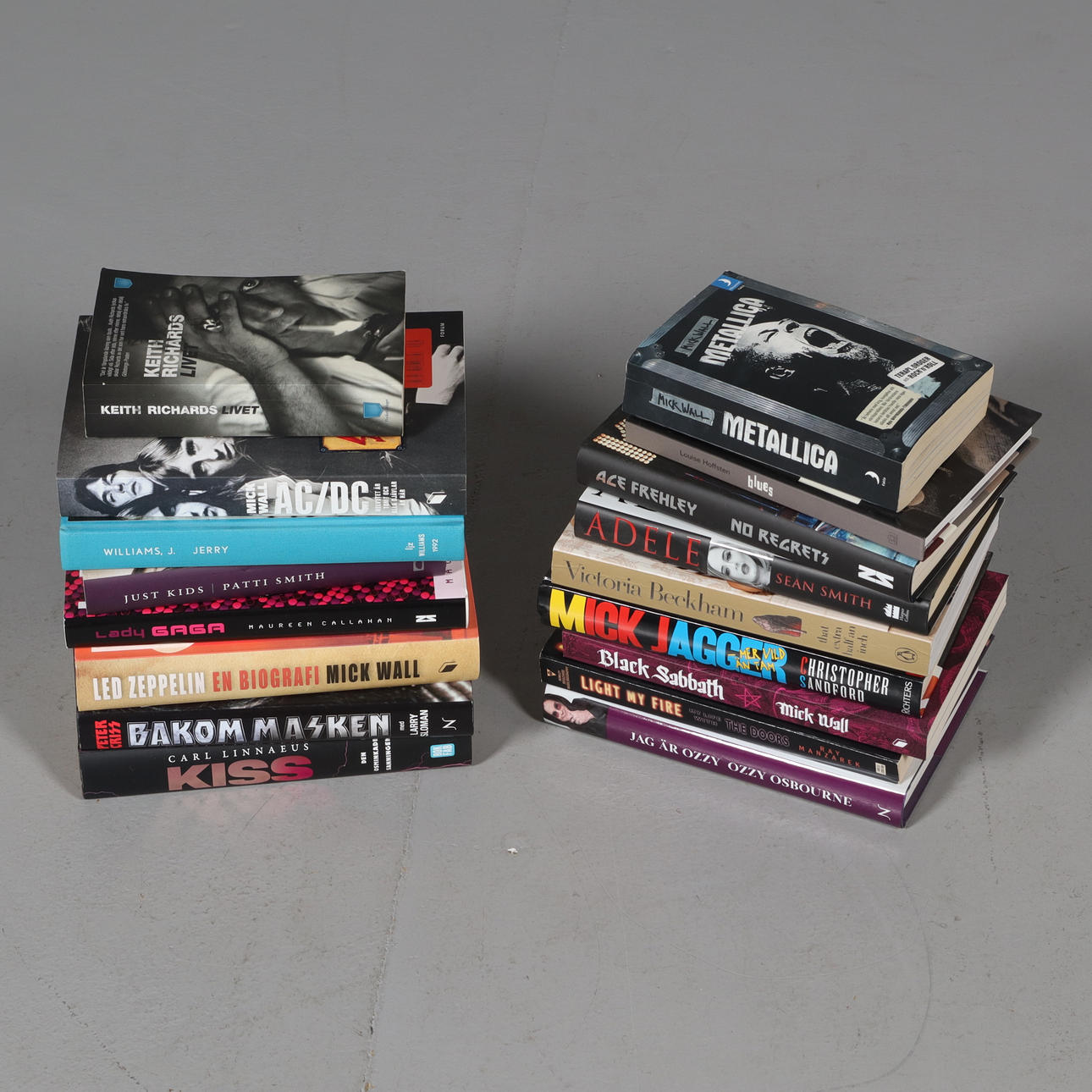 LIBROS, biografías, rock/pop, 17 piezas.