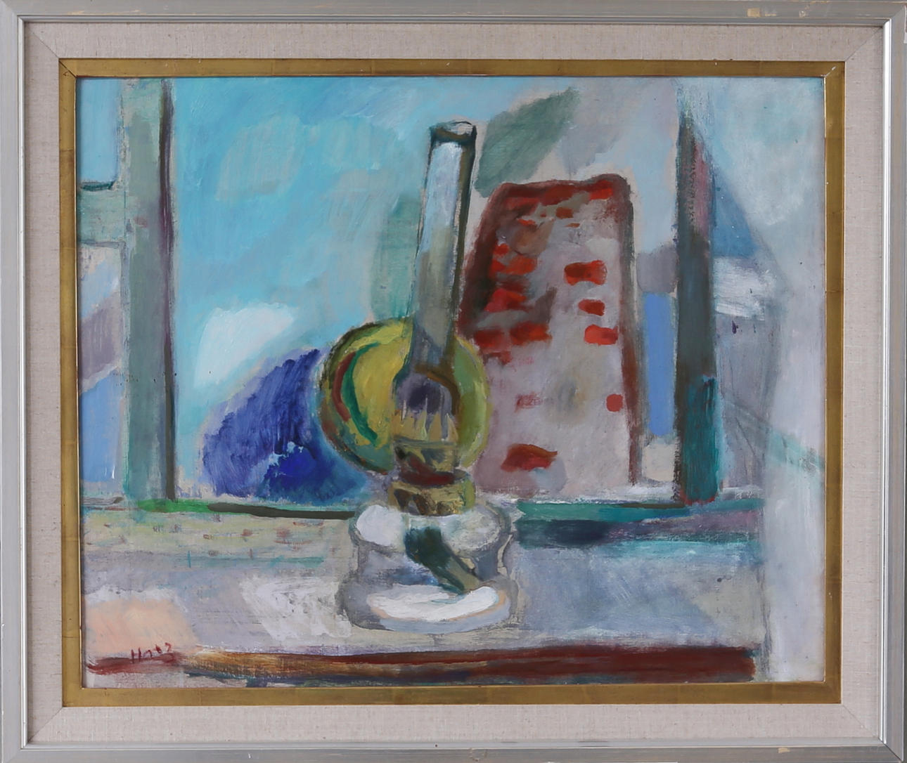 OIDENTIFIERAD KONSTNÄR. Stilleben, olja på duk, signerad.