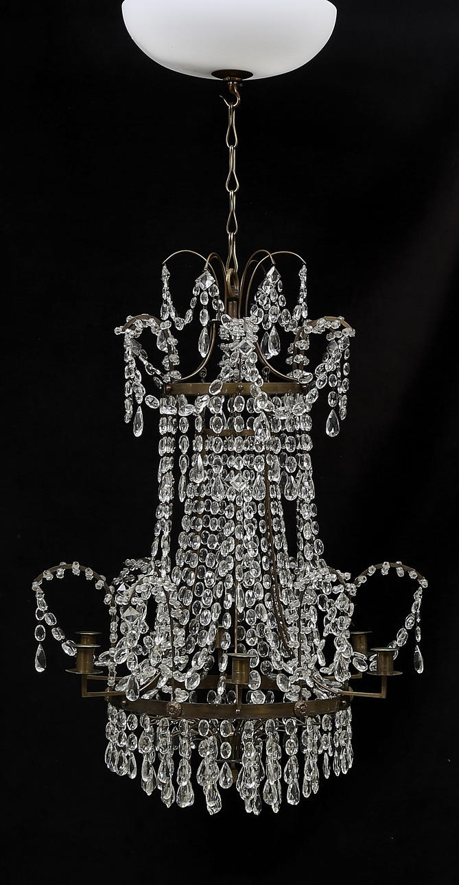 LJUSKRONA, samt PLAFOND, omkring 1800-talets mitt.