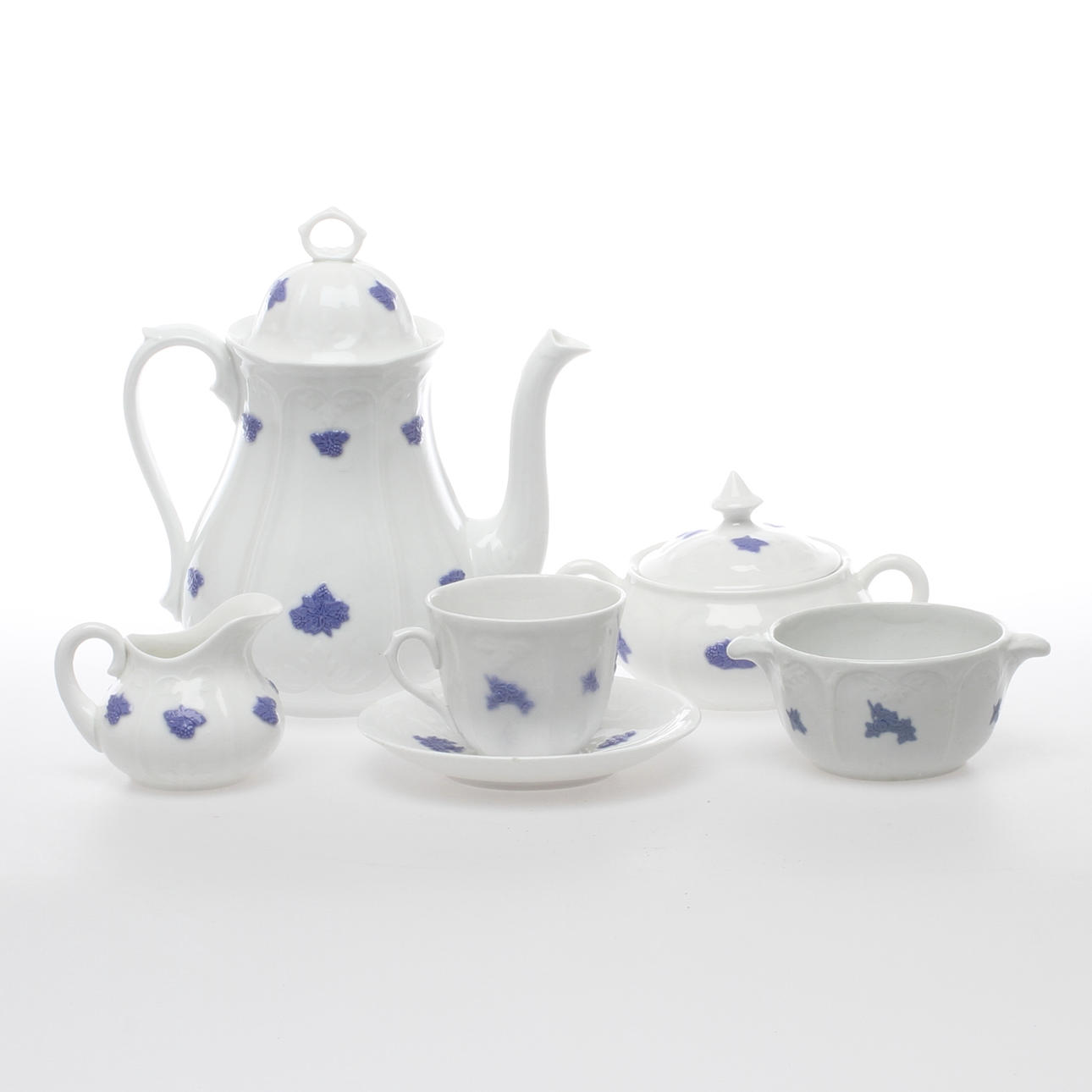 KAFFESERVIS, ca 23 delar, delvis Gustavsberg "Blå blom".