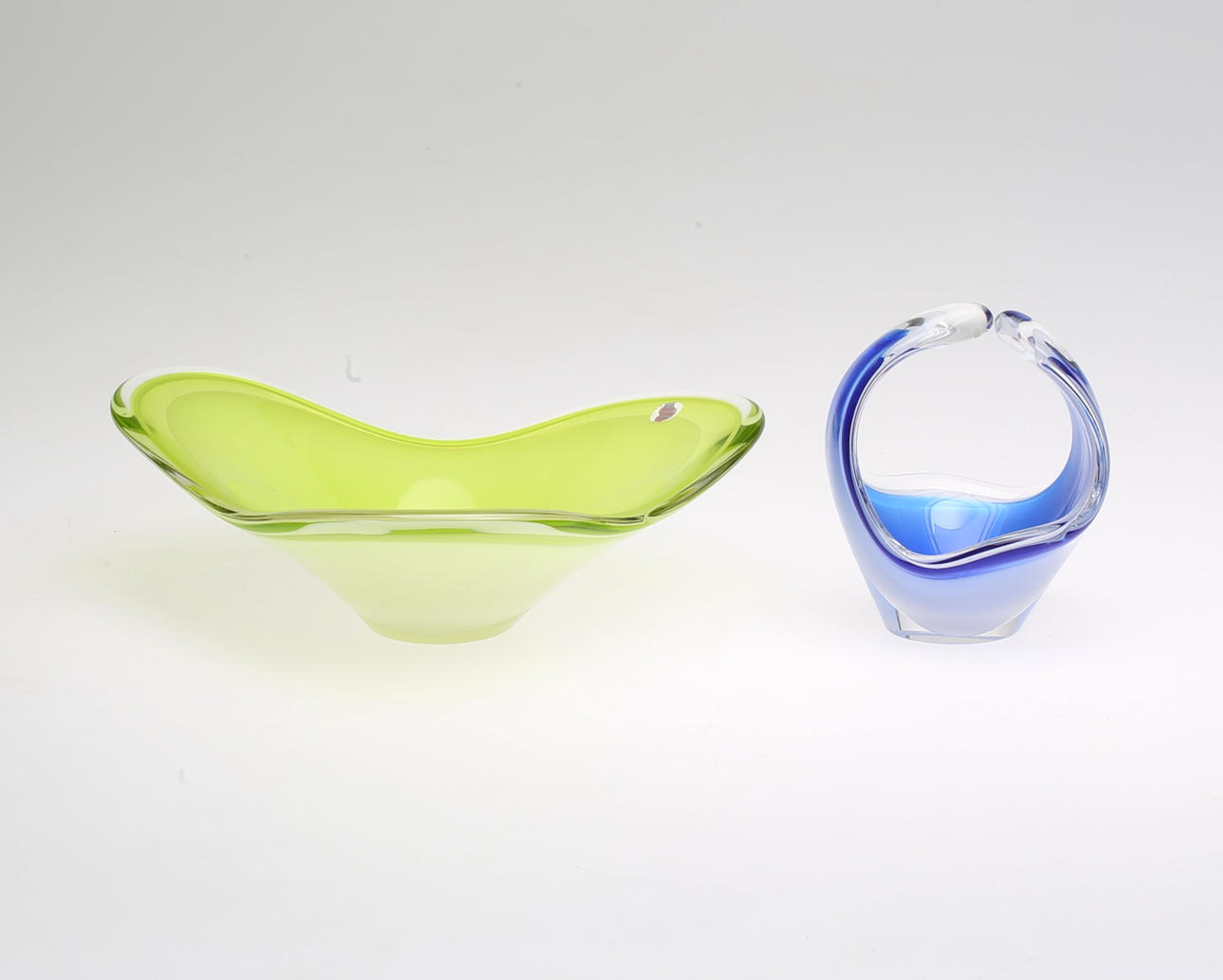 SKÅLAR, glas, "Coquille", Paul Kedelv, Flygsfors, signerat.