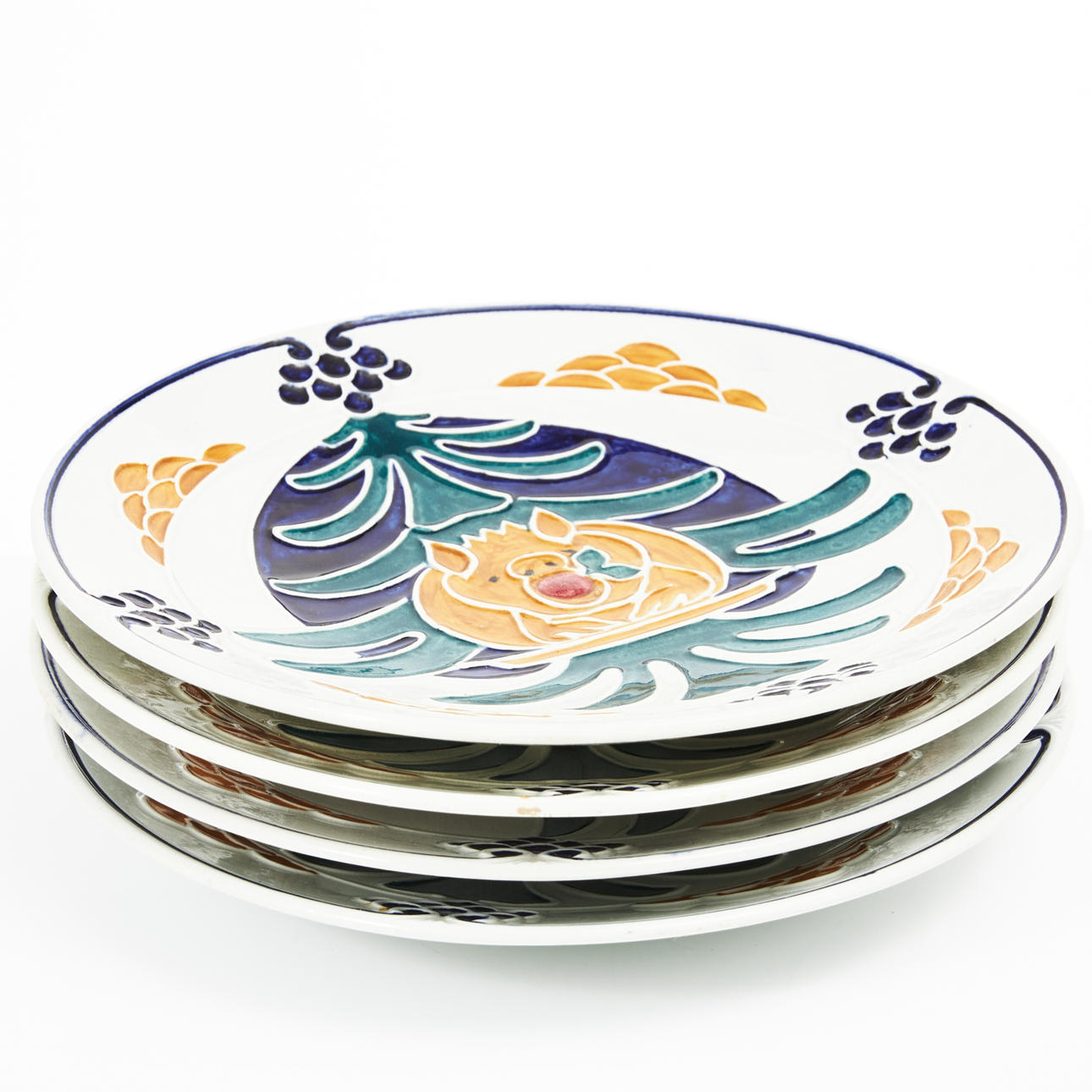ALF WALLANDER. “Perl”, 4 plates, Rörstrand.