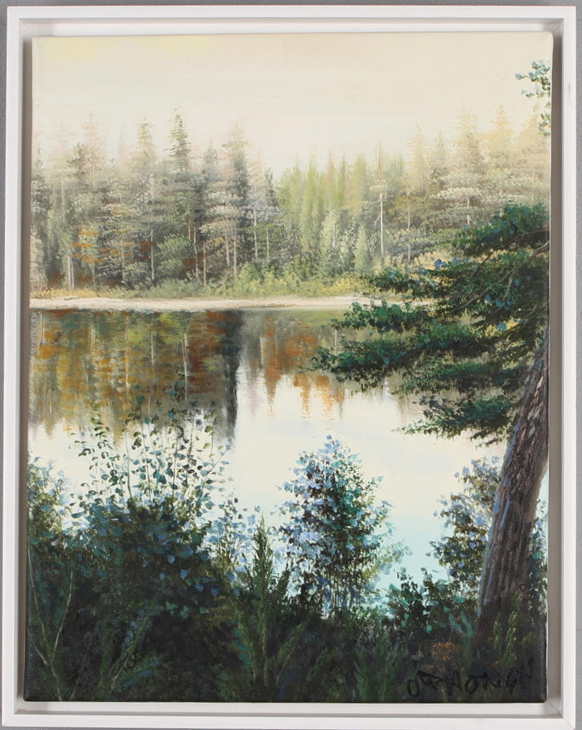 OTHON G.H. Skogstjärn, olja på duk, signerad.