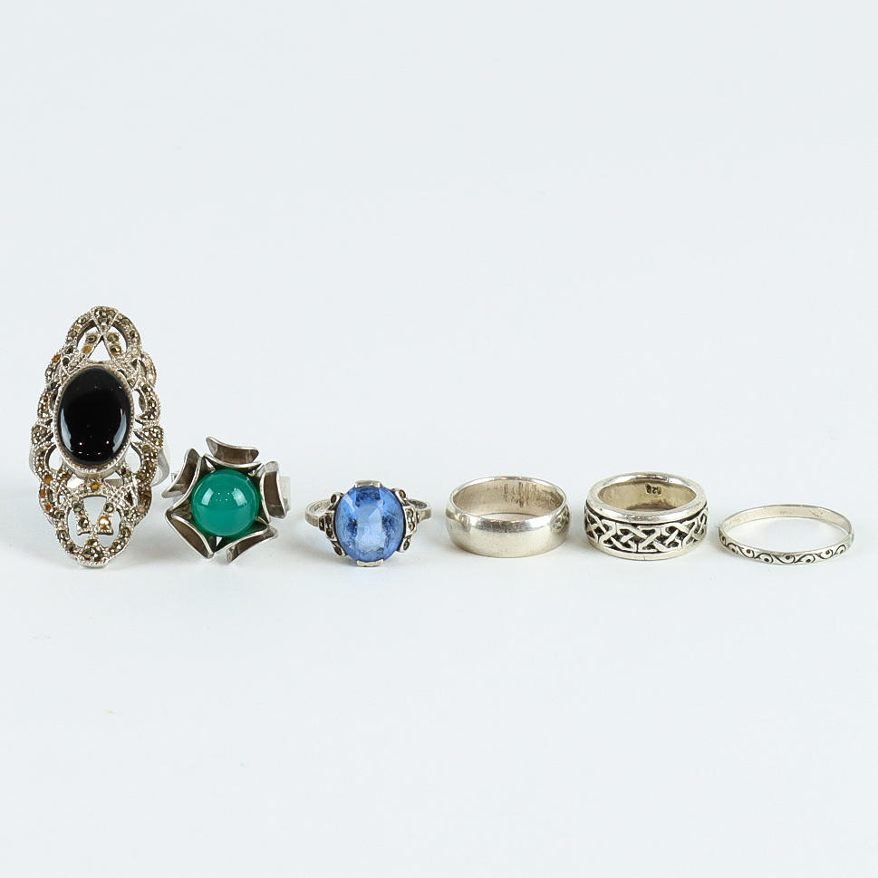 SILVER RINGS.
