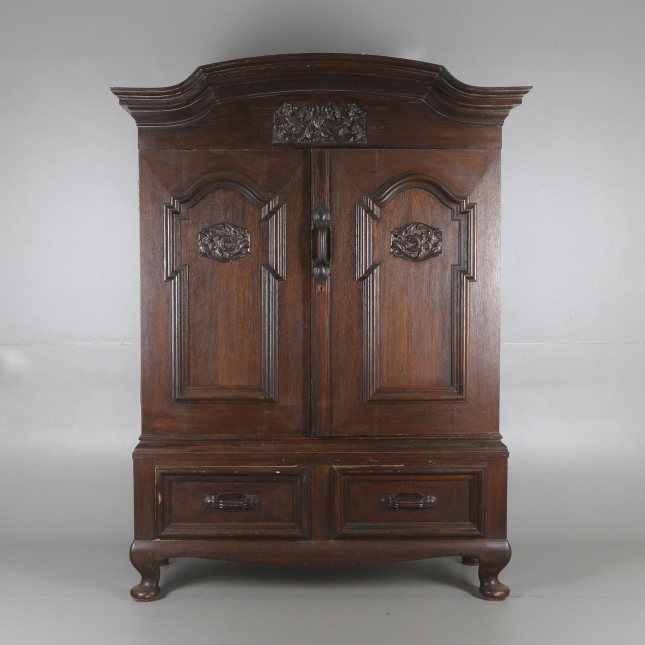 SKÅP, mörkbonad ek, 1900-tal.