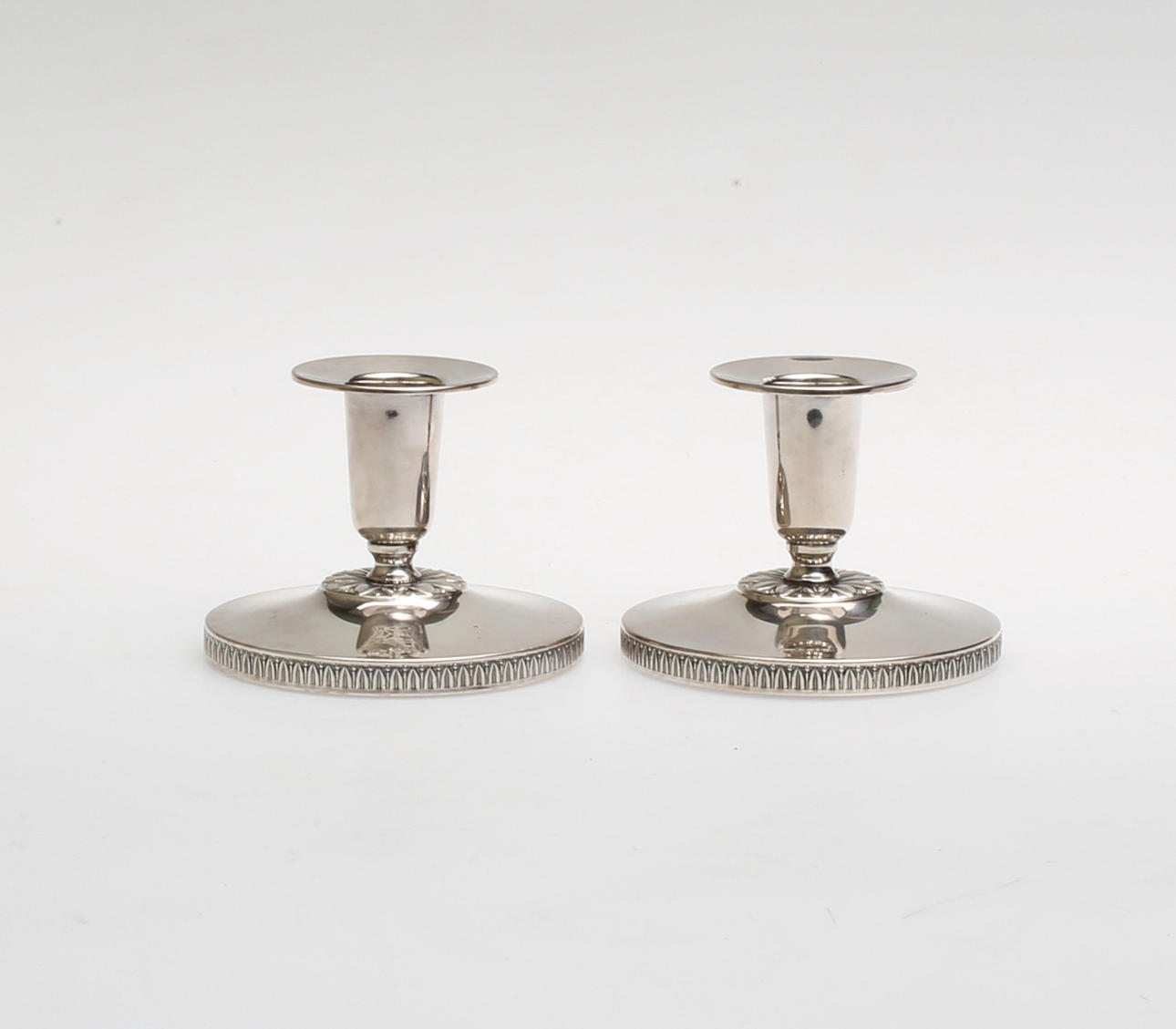 LJUSSTAKAR, 1 par, silver, empirstil, Göteborg, 1900-tal.