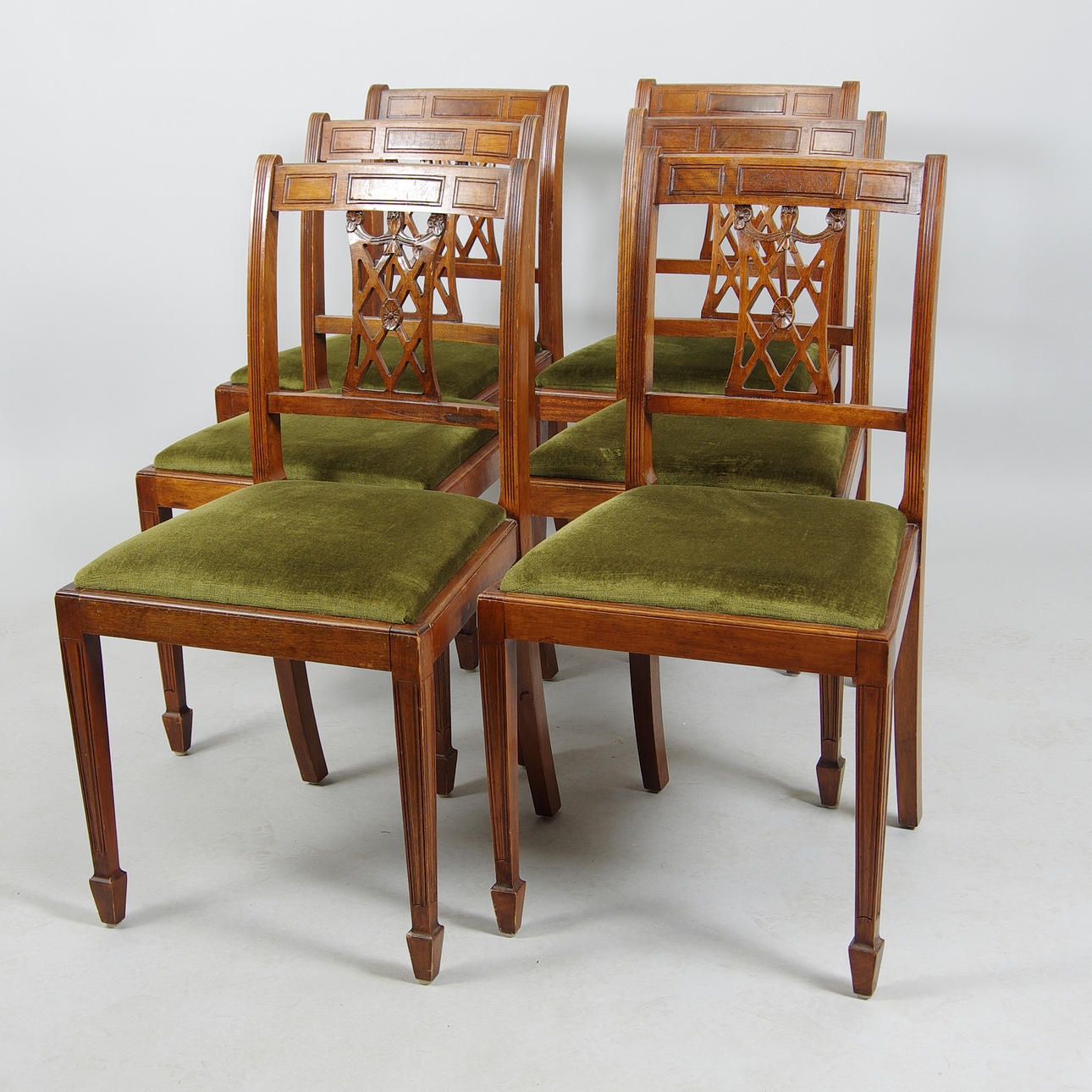 STOLAR, 6 stycken, engelsk stil, sent 1900-tal.