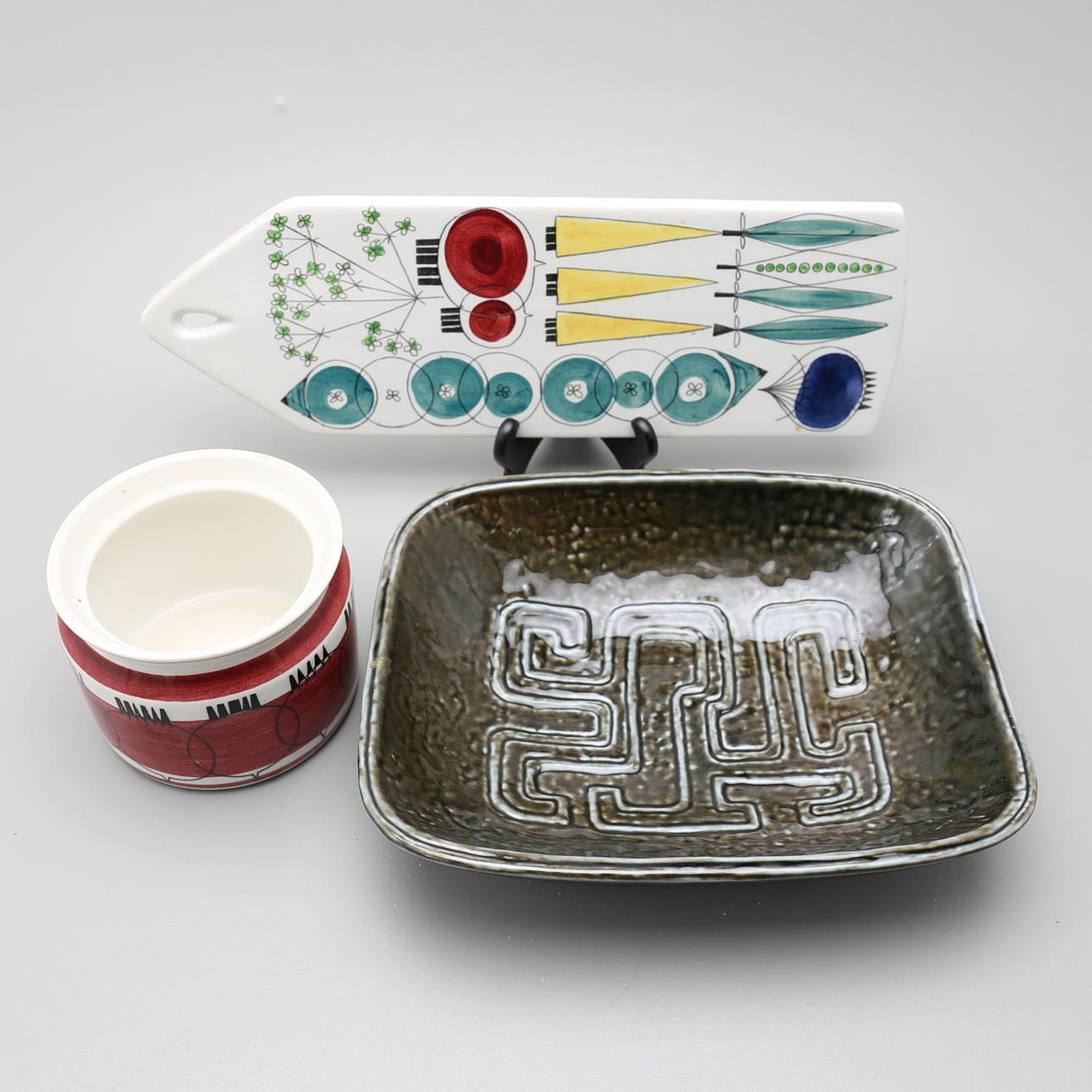 KERAMIK, 3 delar, bl.a Picknick.