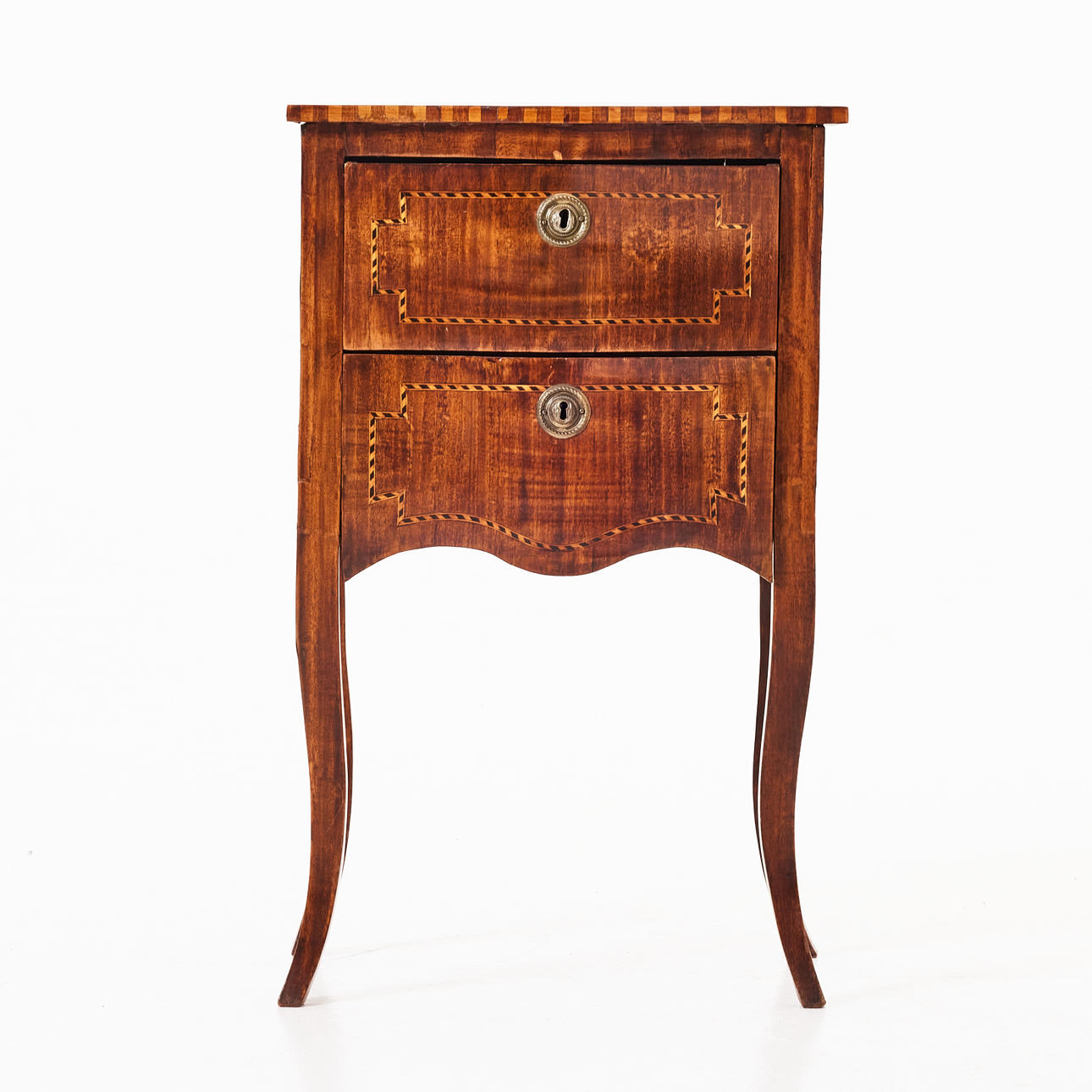 Bedside table/chest of drawers, rococo, 19th century, arched front ...