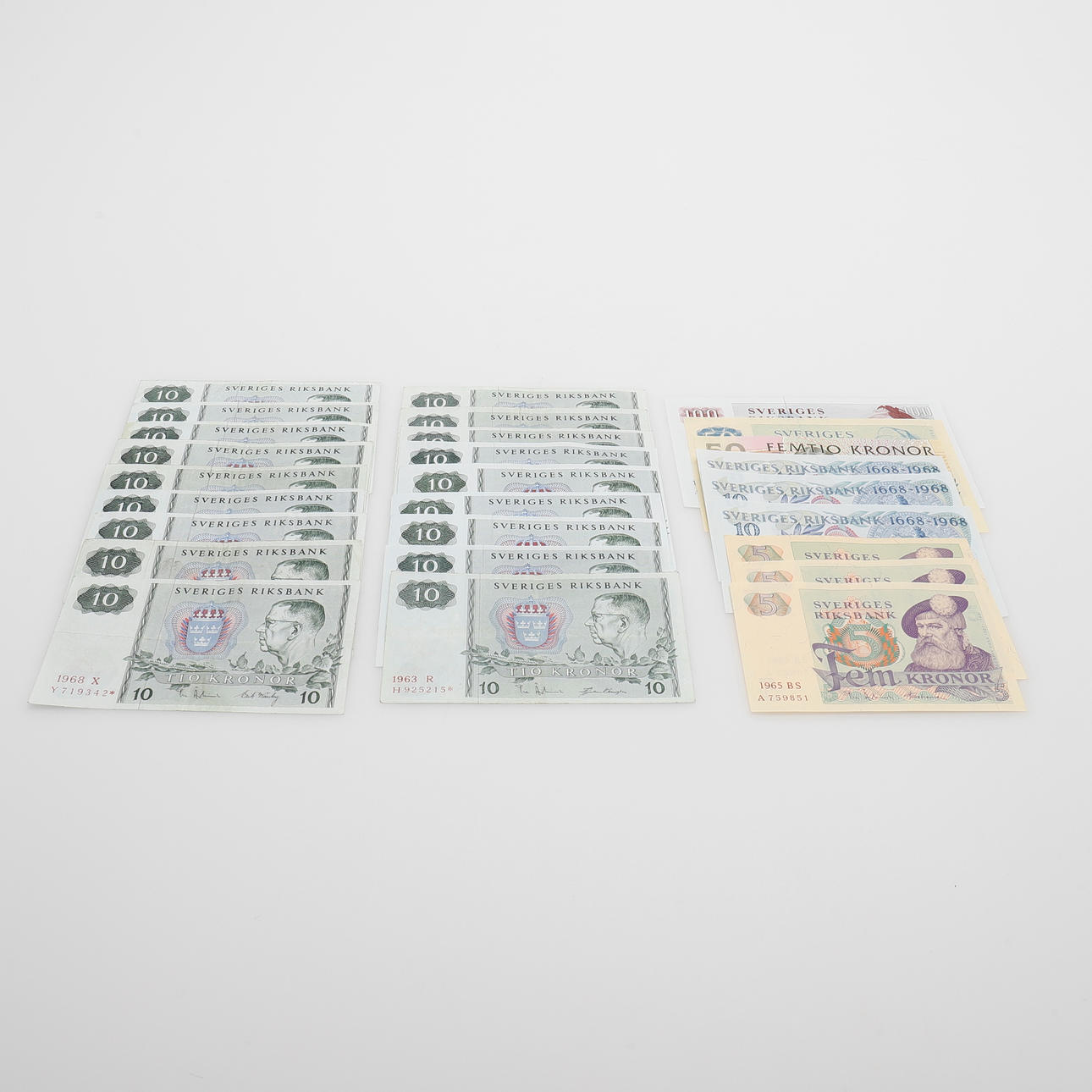 SVENSKE PENGESEDLER, ET PARTI.