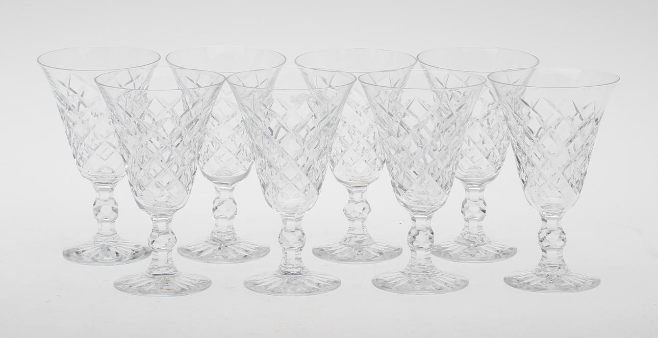 VINGLAS, 8 st, kristall.
