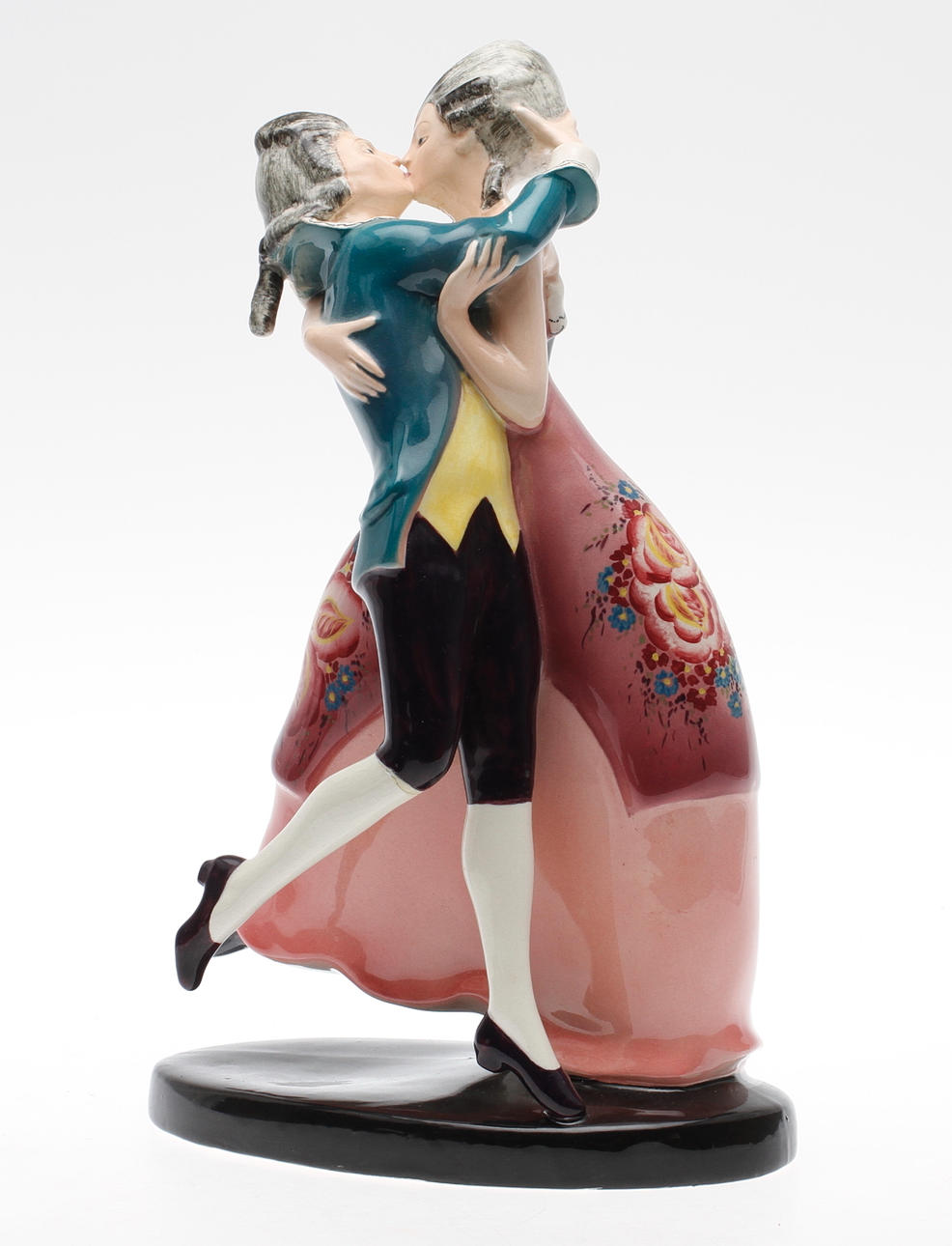 FIGURIN, porslin, "The Kiss", Goldscheider, 1900-tal.