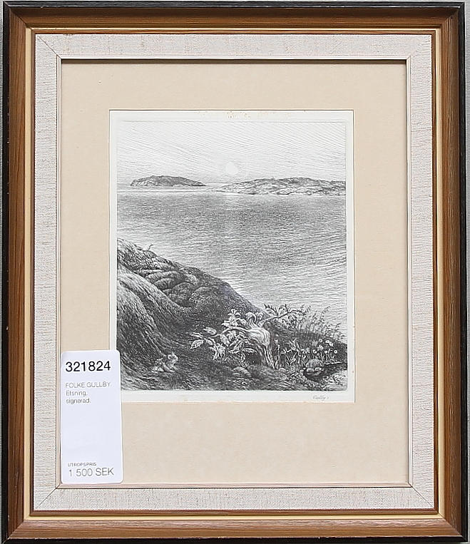 FOLKE GULLBY. Etsning, signerad.