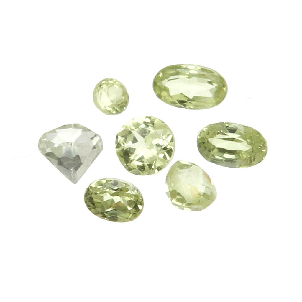 ÄDELSTENAR, 7 st, krysoberyller, totalt ca 2,02 ct.