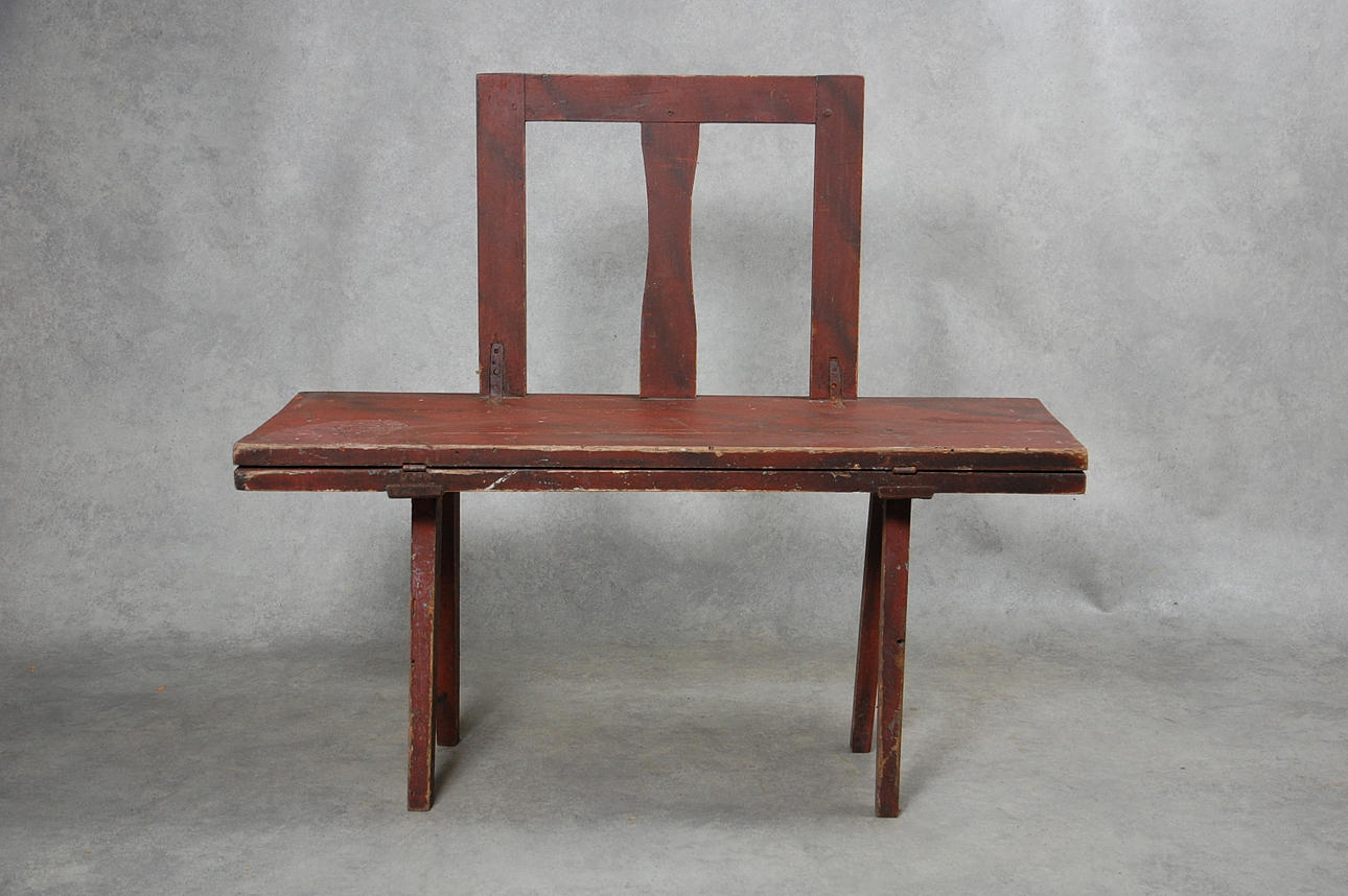 BORDBÄNK, allmoge, originalmålad 1800-talets början.