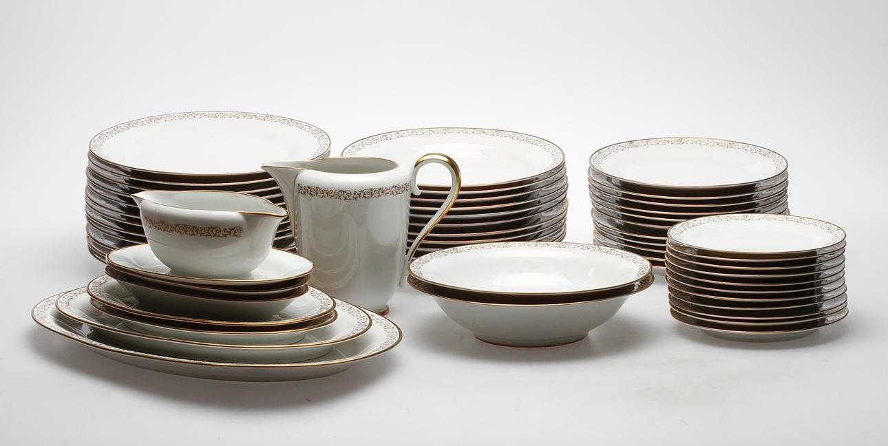 MATSERVIS, 55 delar, porslin, Tyskland/dekor Hackefors.