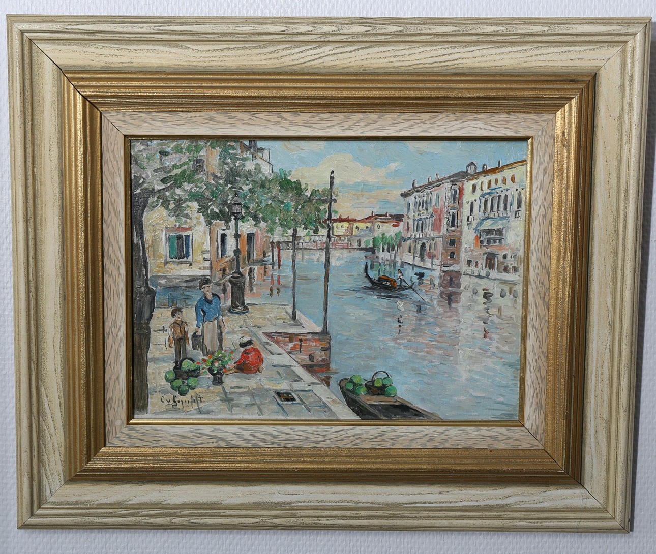 CECILIA VON GEGERFELT. Olja på duk, Venedigs kanaler, signerad C v Gegerfelt.