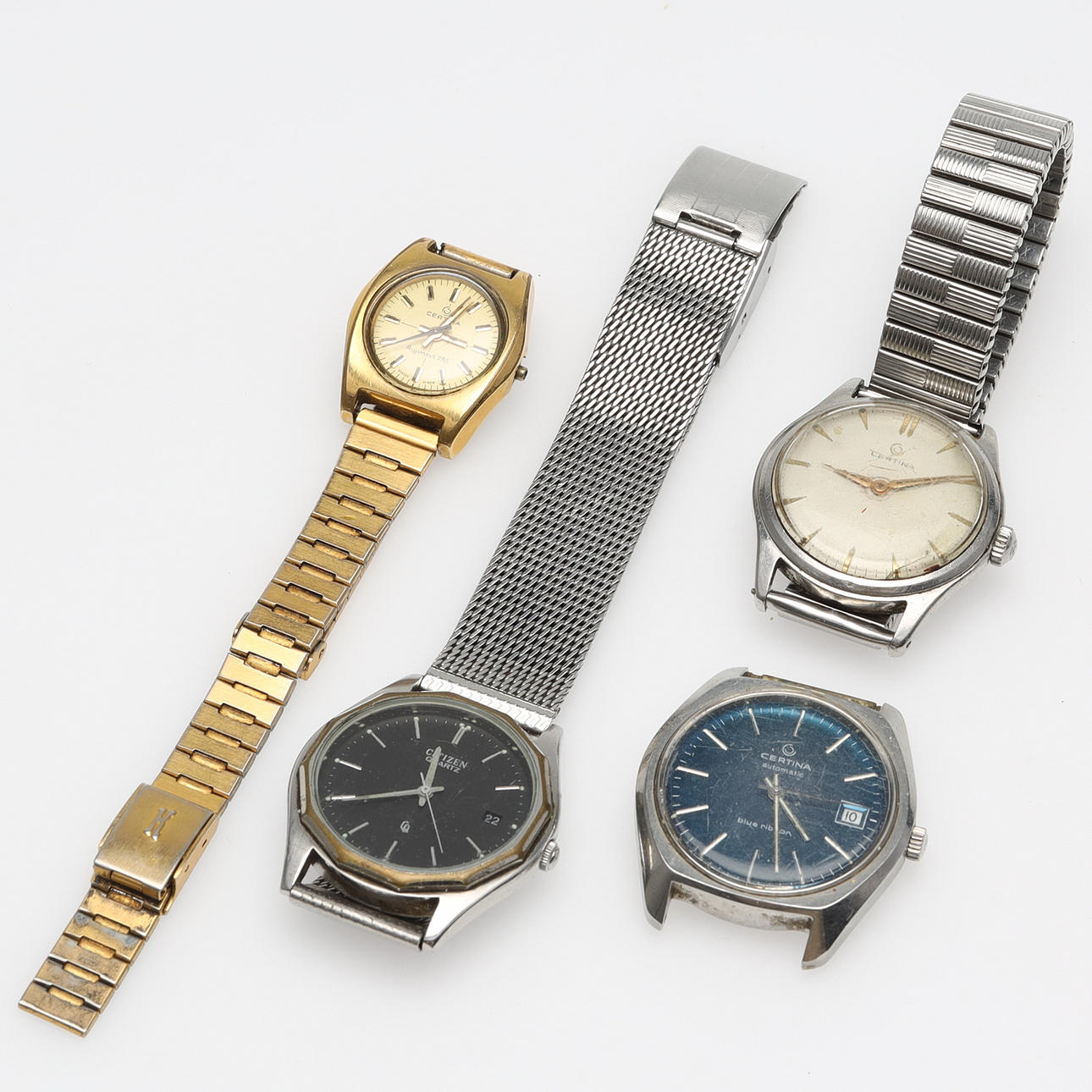 WRISTWATCH, collection, 4 items, steel.