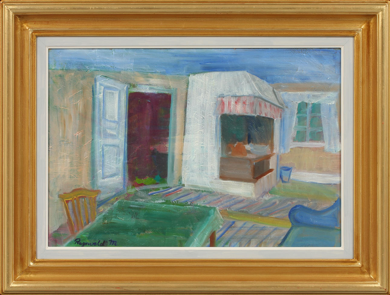 RAGNVALD MAGNUSSON. "Interiör". Olja på pannå, signerad.