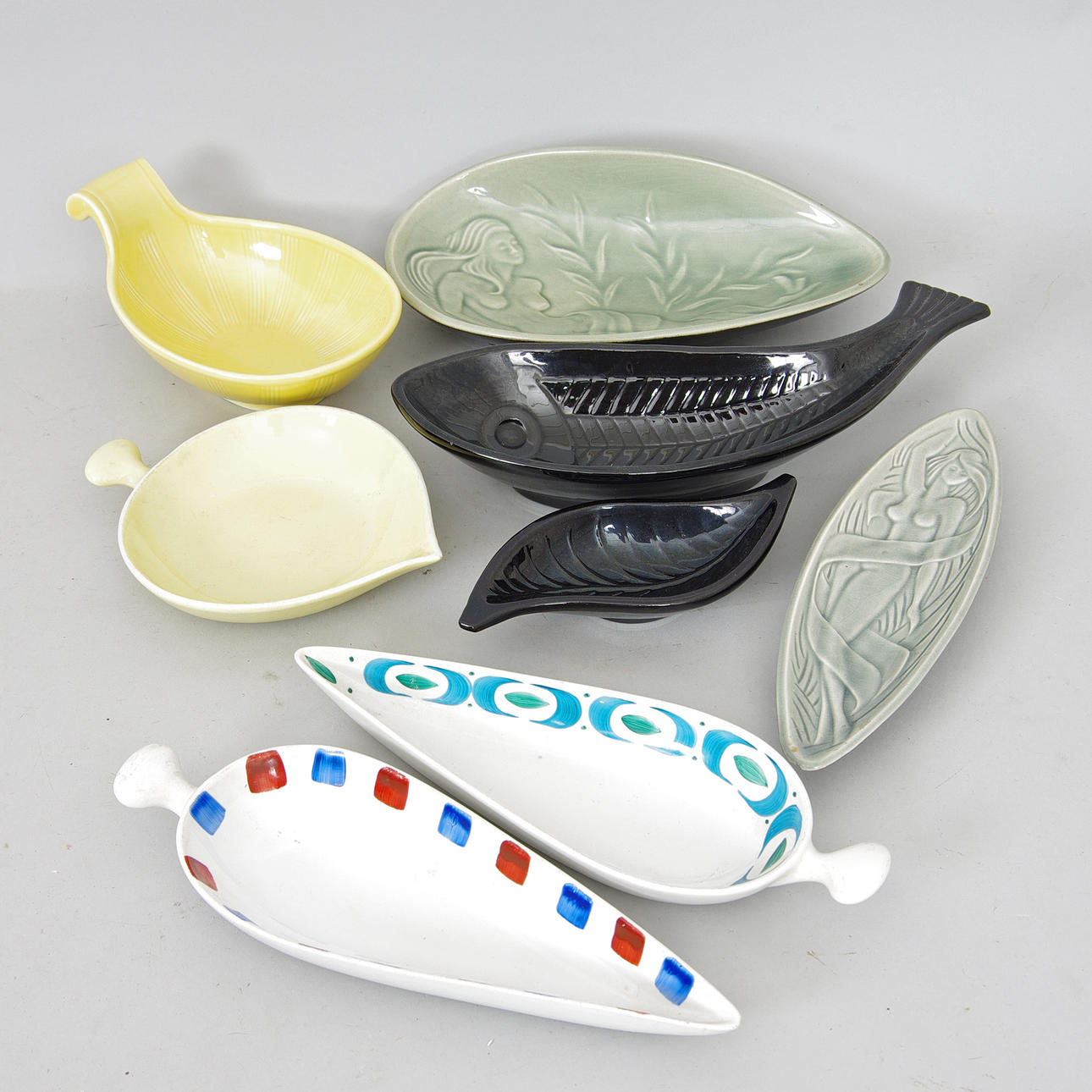 SKÅLAR, 8 stycken, porslin, bl.a. Gustavsberg.