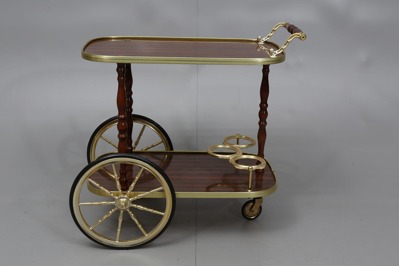 SERVERINGSVAGN, trä, laminat och metall, 1900-talets andra hälft.