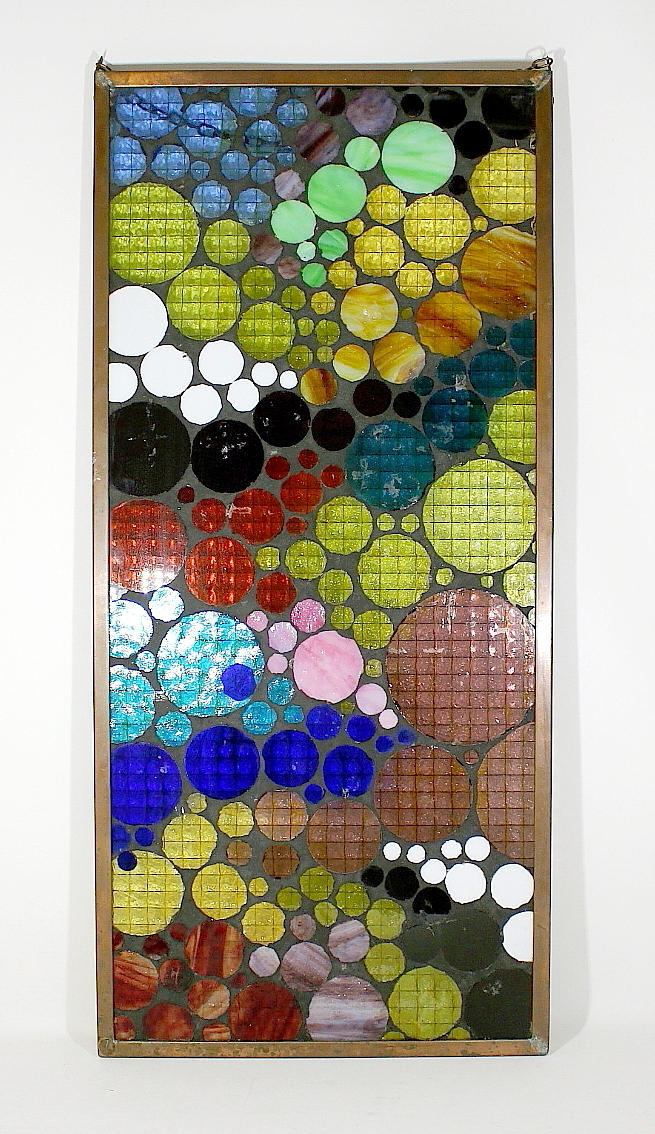 FÖNSTERDEKORATIONER, glas, koppar.