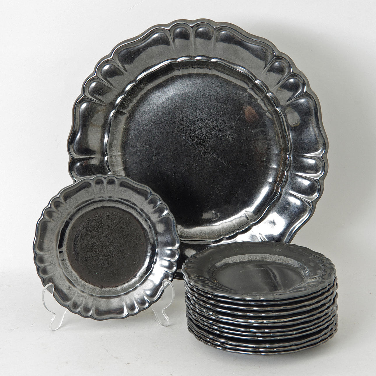 FRUKTSERVIS, 14 delar, keramik, Gefle.