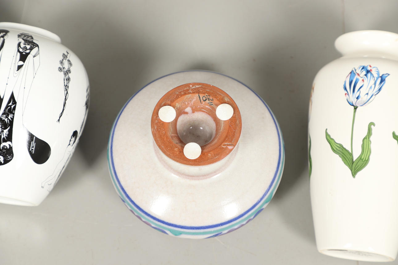 FOUR POOLE POTTERY VASES. Ceramics & Porcelain - European - Auctionet