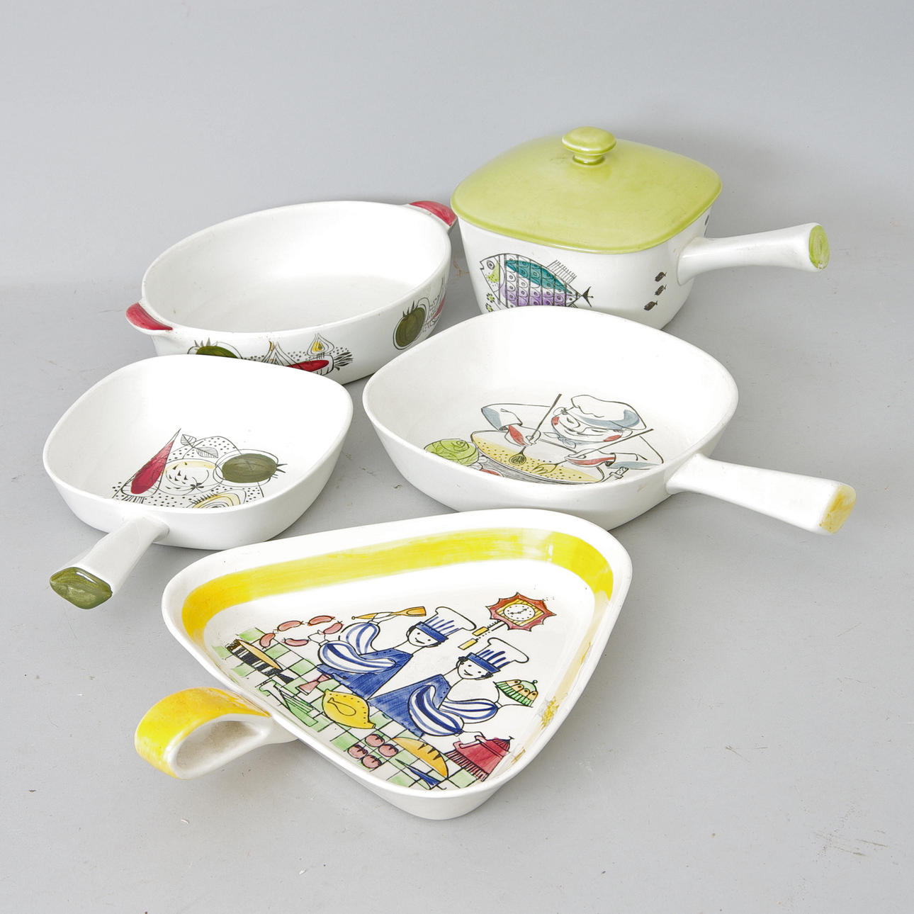 FORMAR SAMT KAROTT, 5 delar, mestadels Rörstrand.