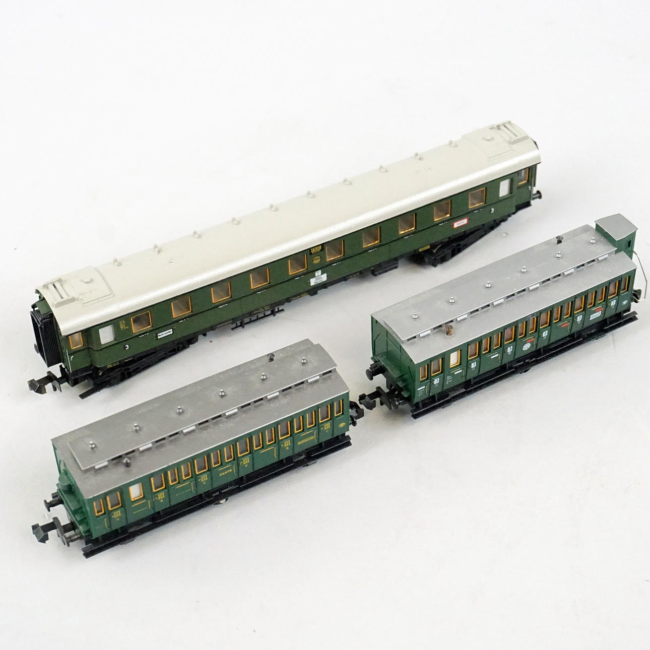 A set of 5 “Piccolo” model trains, Fleischmann, Germany. Toys