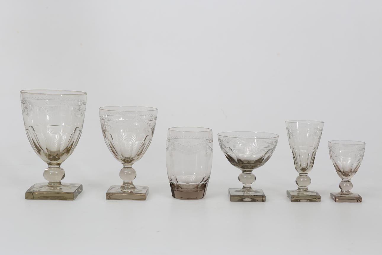 SERVISDELAR, glas, 32 delar, Trelleborg.