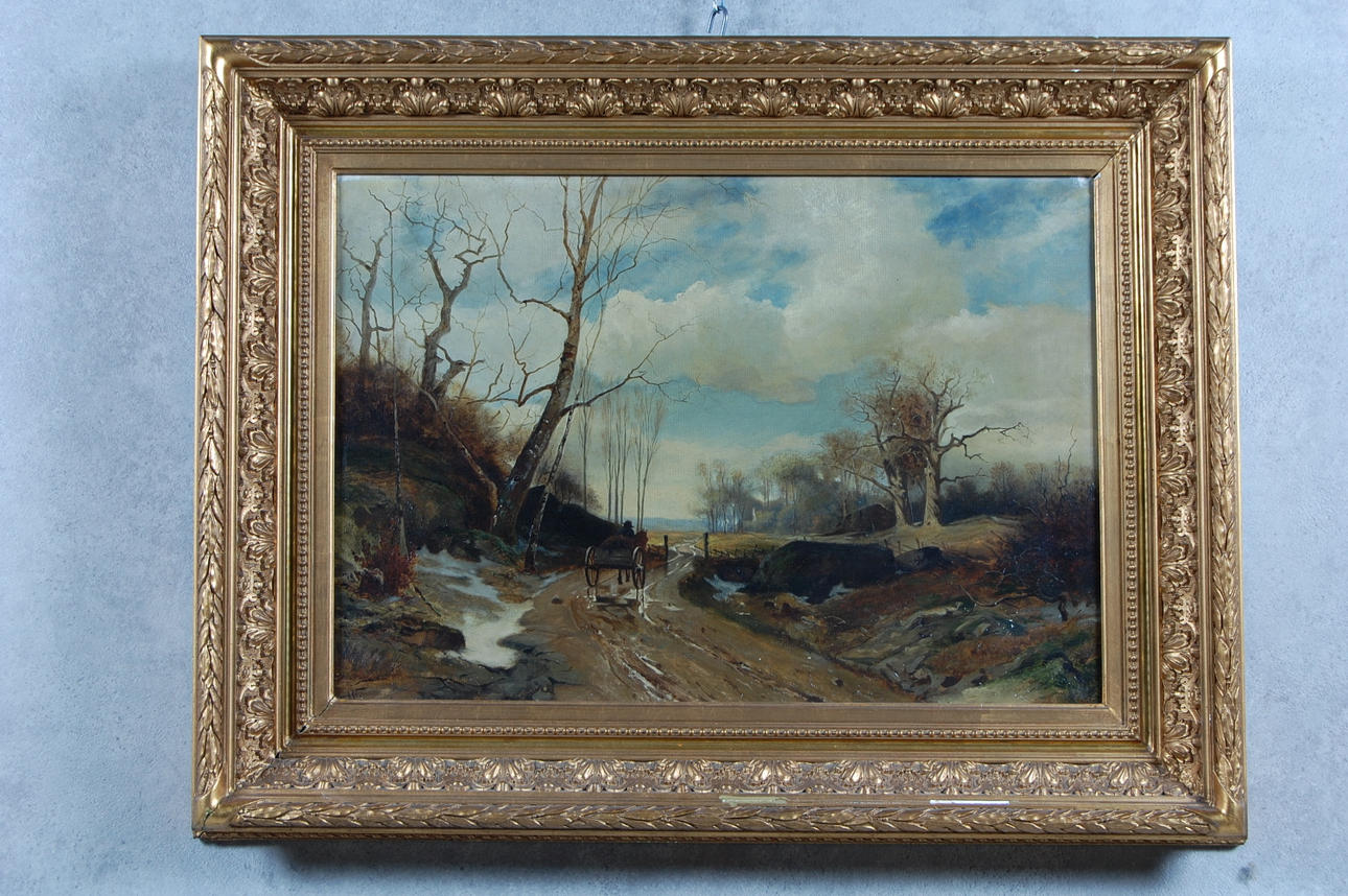 OKÄND KONSTNÄR. olja på duk, Holland, 1800-tal, signerad J.N -89.